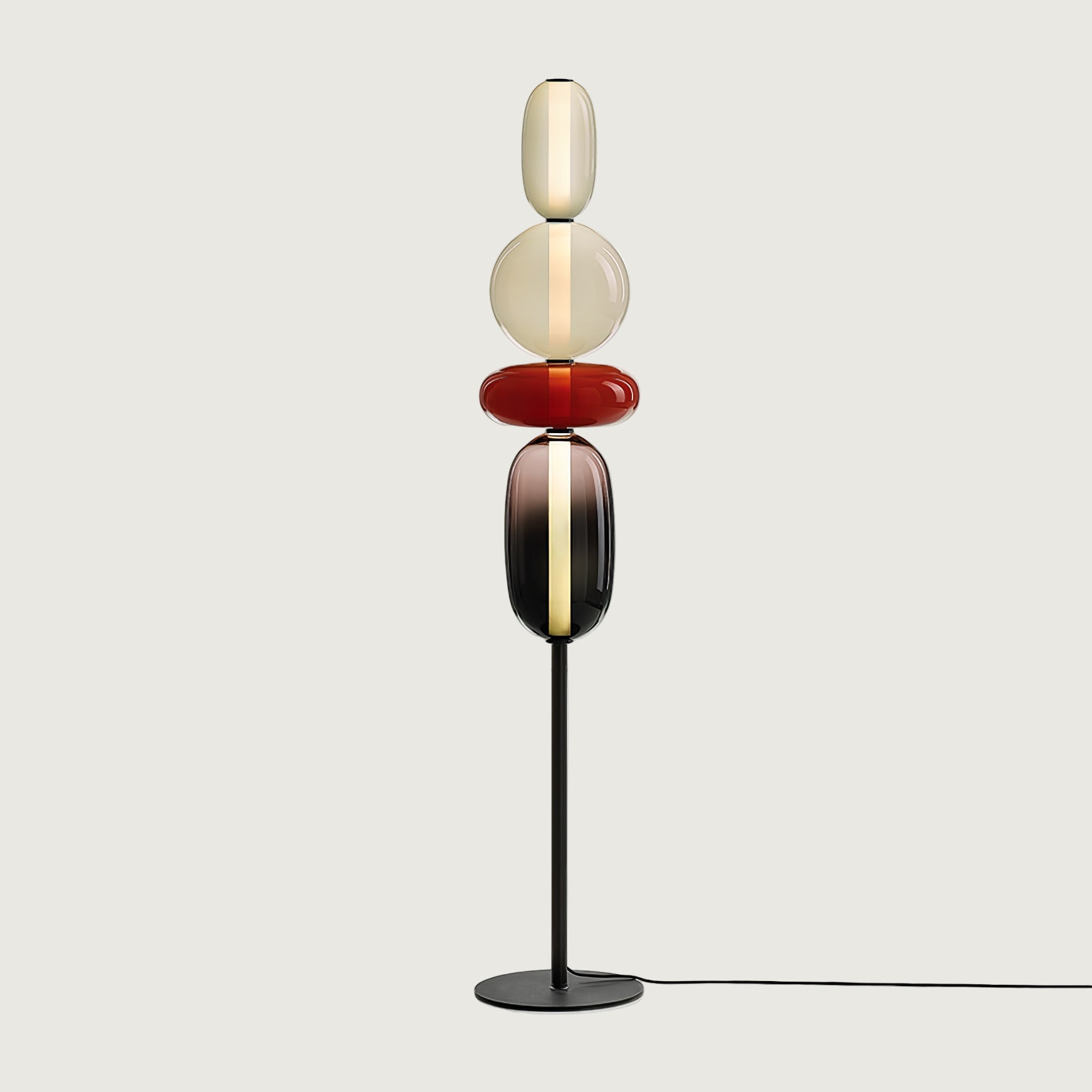 Lámpara de Pie LED Moderna de Cristal para Salón, Diseño Elegante, Altura Ajustable, Luz Cálida y Neutra, Ideal para Decoración Interior 10