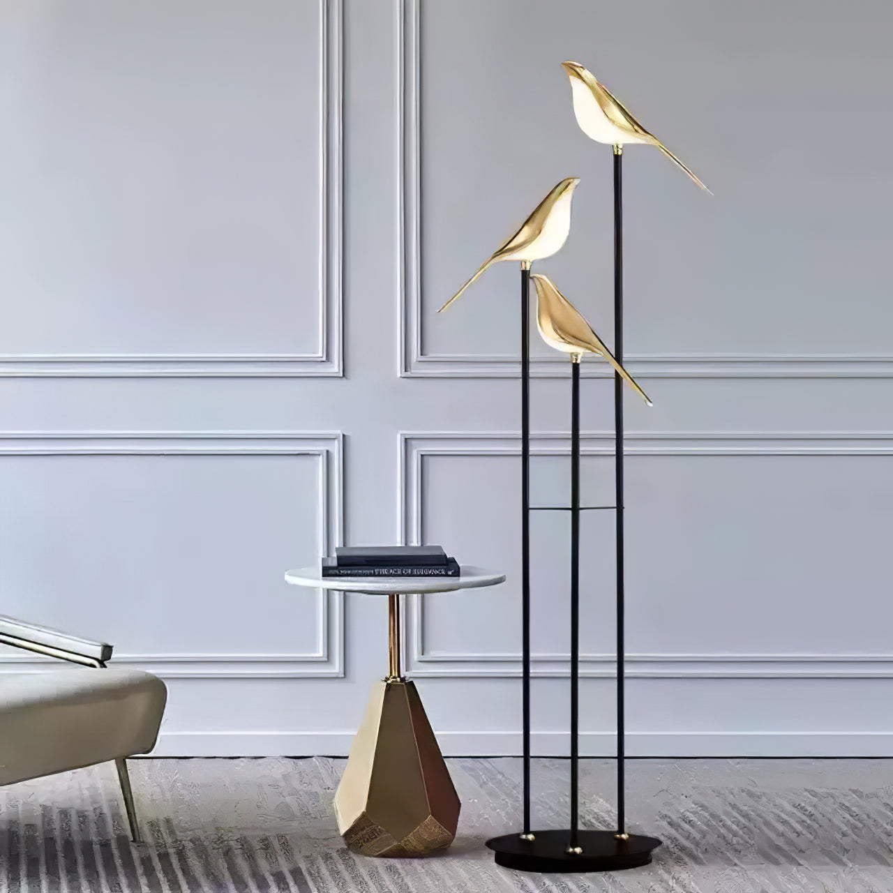 Lámpara de Pie Magpie Perch con Diseño Elegante y Moderno – Luz LED Integrada 1