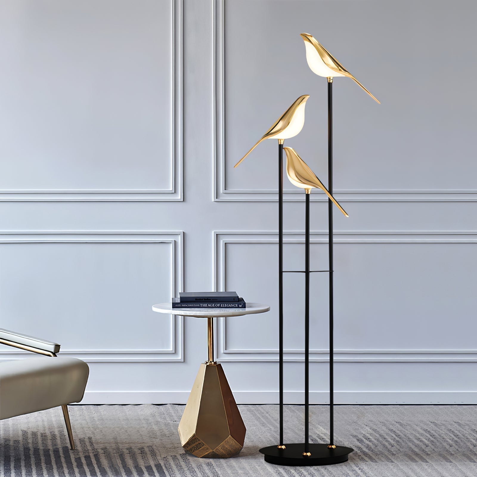 Lámpara de Pie Magpie Perch con Diseño Elegante y Moderno – Luz LED Integrada 3