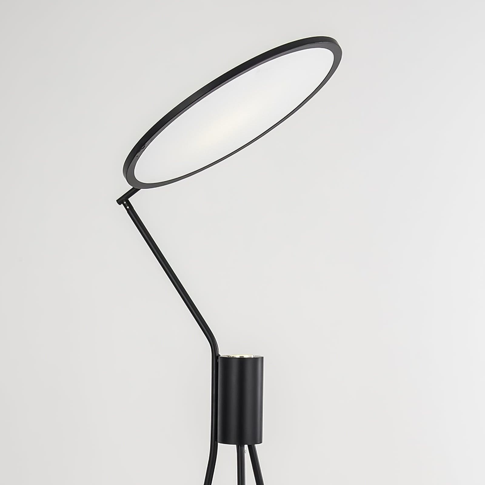 Lámpara de Pie Moderna Celeste con Luz LED Integrada y Pantalla Redonda – Ideal para Salón y Espacios Contemporáneos 5