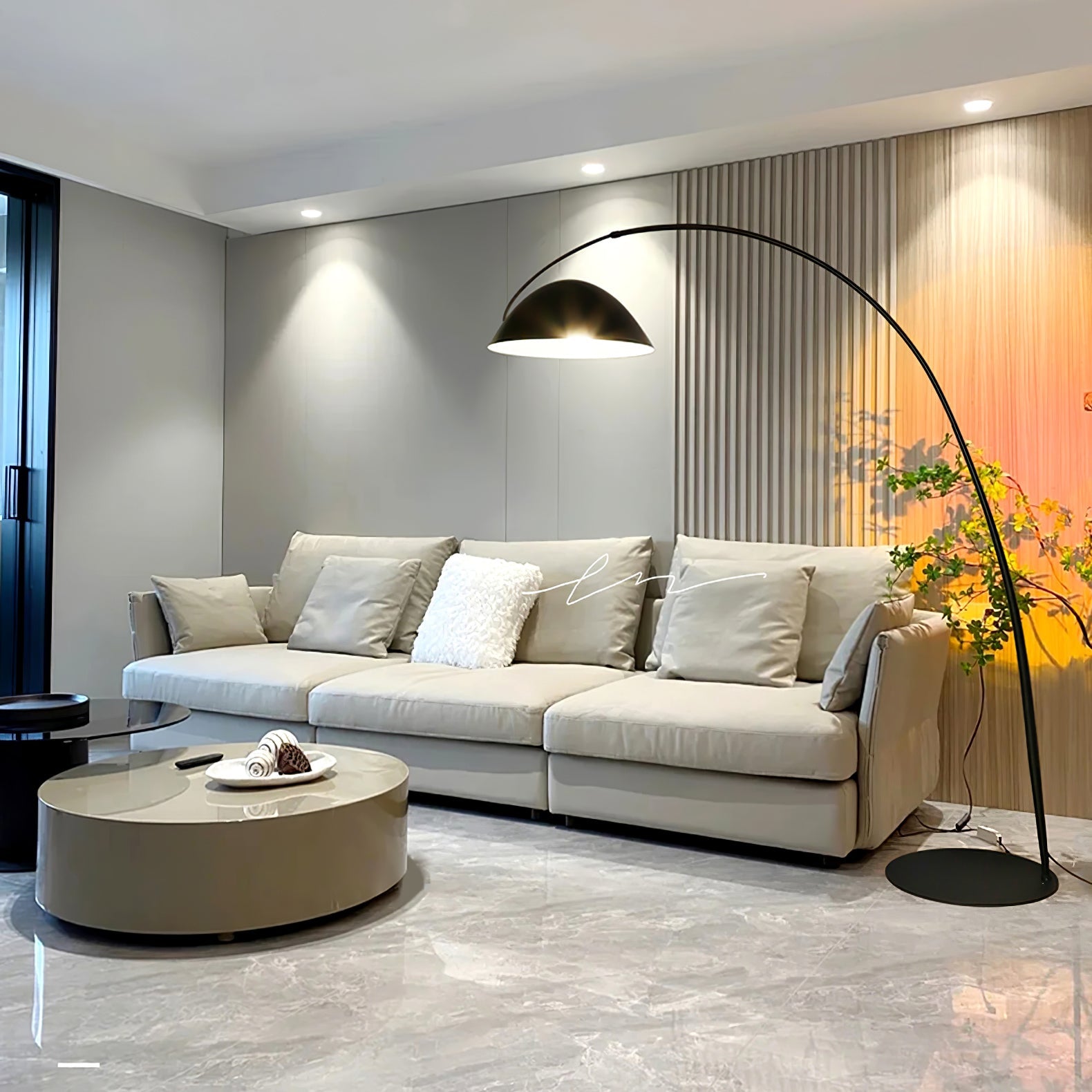 Lámpara de Pie Moderna Escandinava con Brazo Extensible para Salón y Dormitorios - Metal Negro, Ideal para Iluminación Interior 6