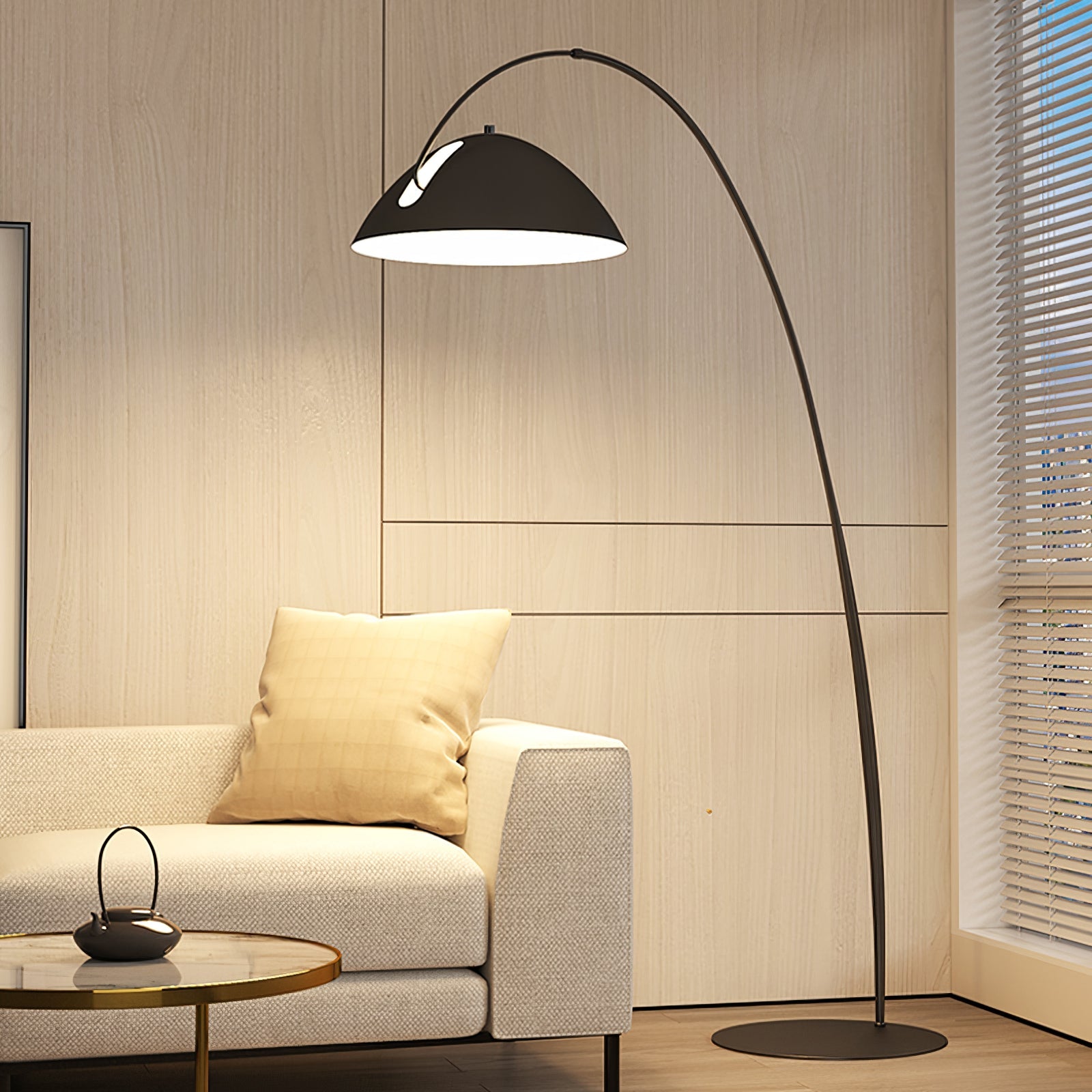 Lámpara de Pie Moderna Escandinava con Brazo Extensible para Salón y Dormitorios - Metal Negro, Ideal para Iluminación Interior 7