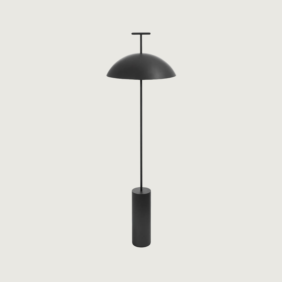 Lámpara de Pie Moderna Monolith Dome Negra con Luz LED para Salón y Espacios Contemporáneos 0