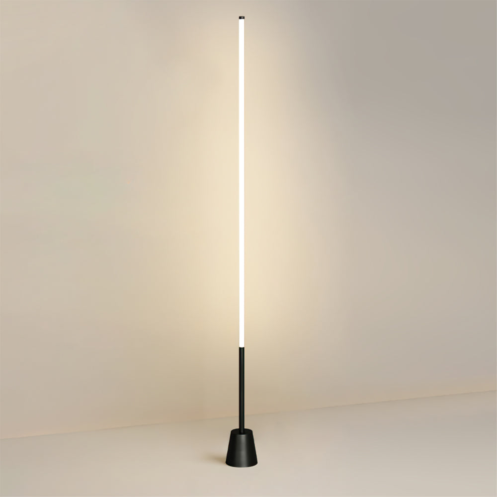 Lámpara de Pie Moderna Negra Dimmable con Control Remoto y Diseño Minimalista para Salón y Hogar 0