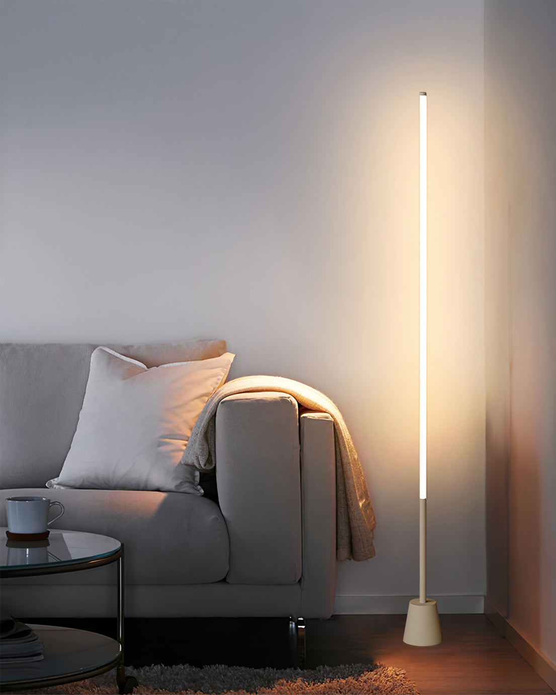 Lámpara de Pie Moderna Negra Dimmable con Control Remoto y Diseño Minimalista para Salón y Hogar 6
