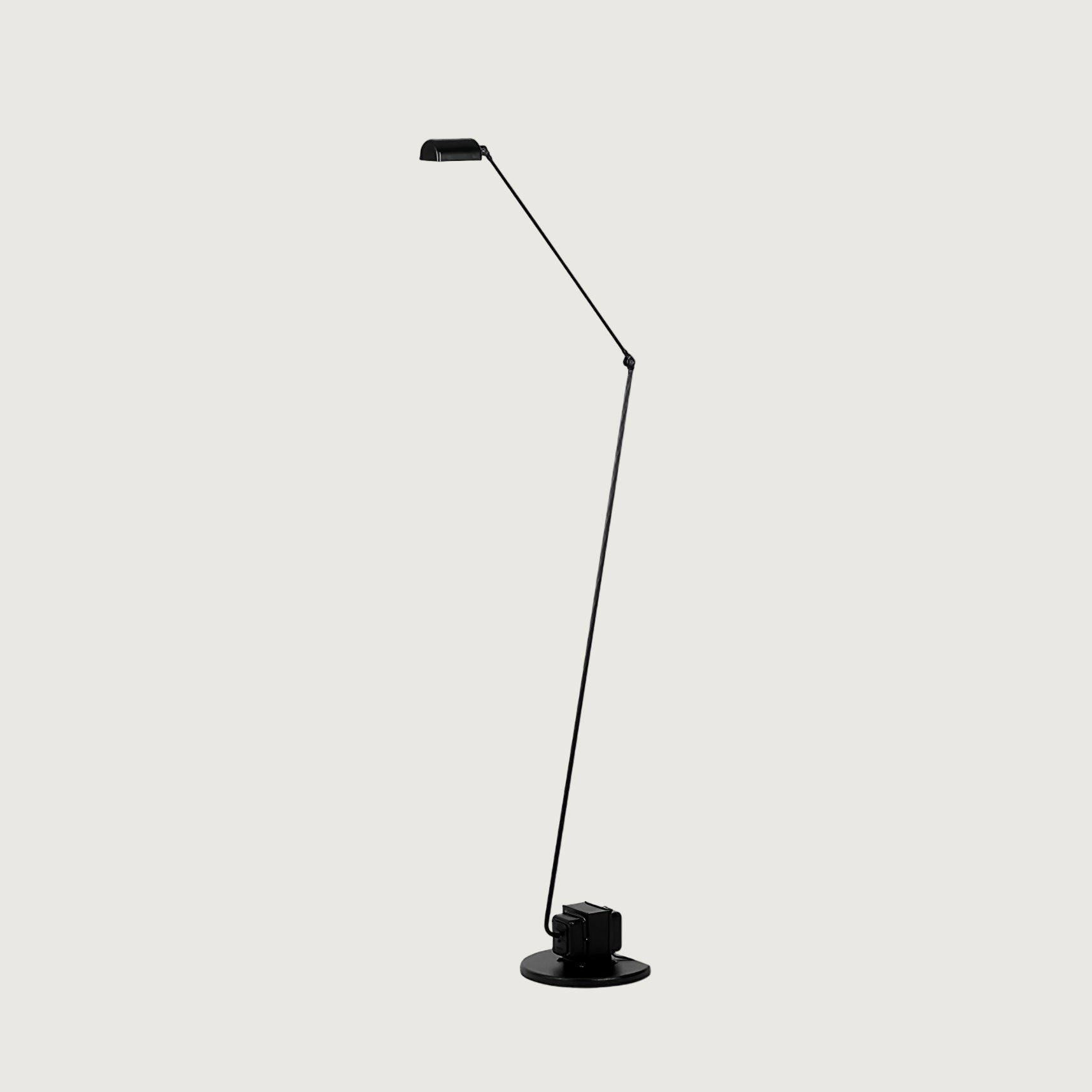 Lámpara de Pie Moderna Negra con Difusor Rotatorio y Brazo Ajustable para Salón - Iluminación LED Eficiente 0