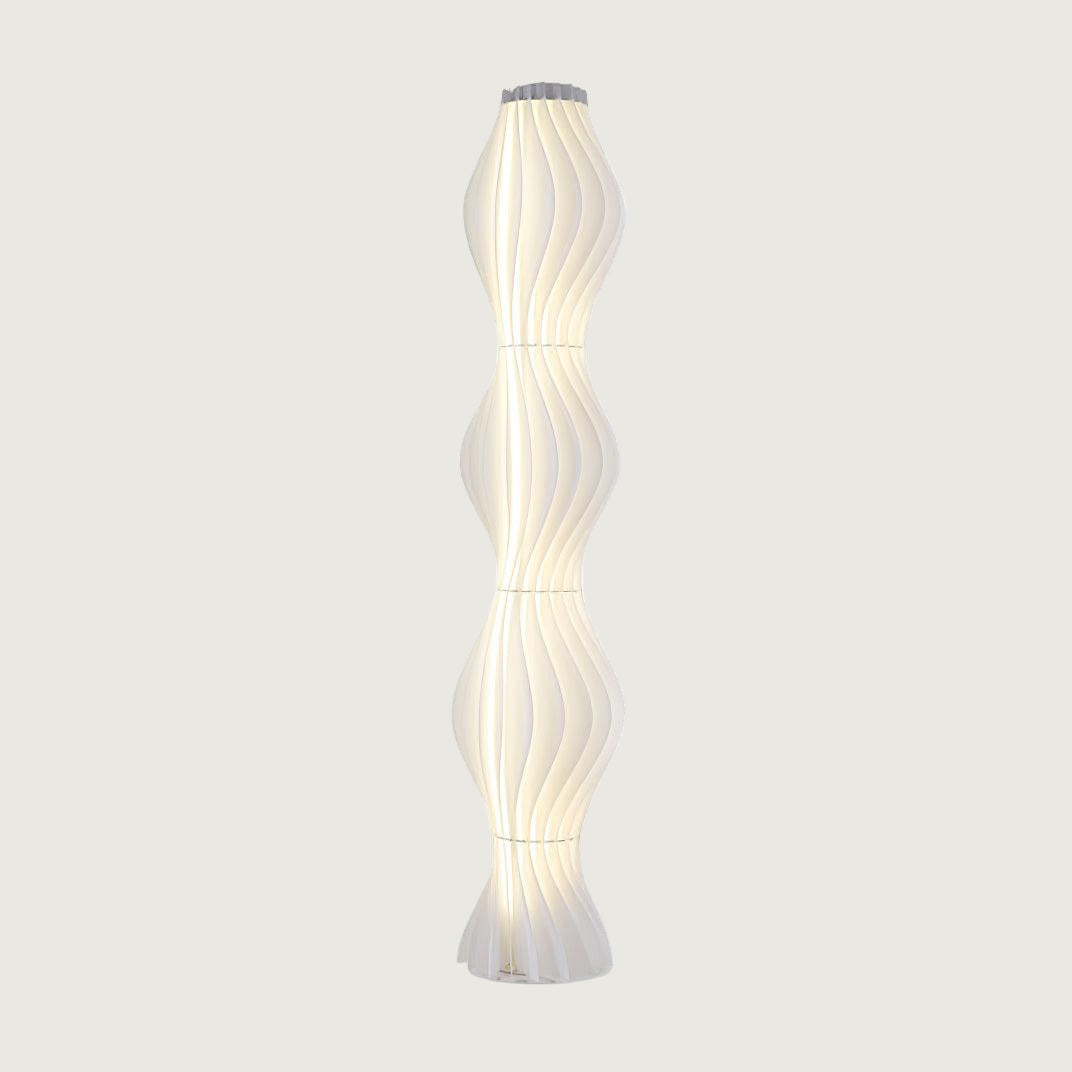 Lámpara de Pie Moderna Vapor con Luz LED Integrada, Acabado Blanco - Ideal para Salón y Espacios Amplios 1