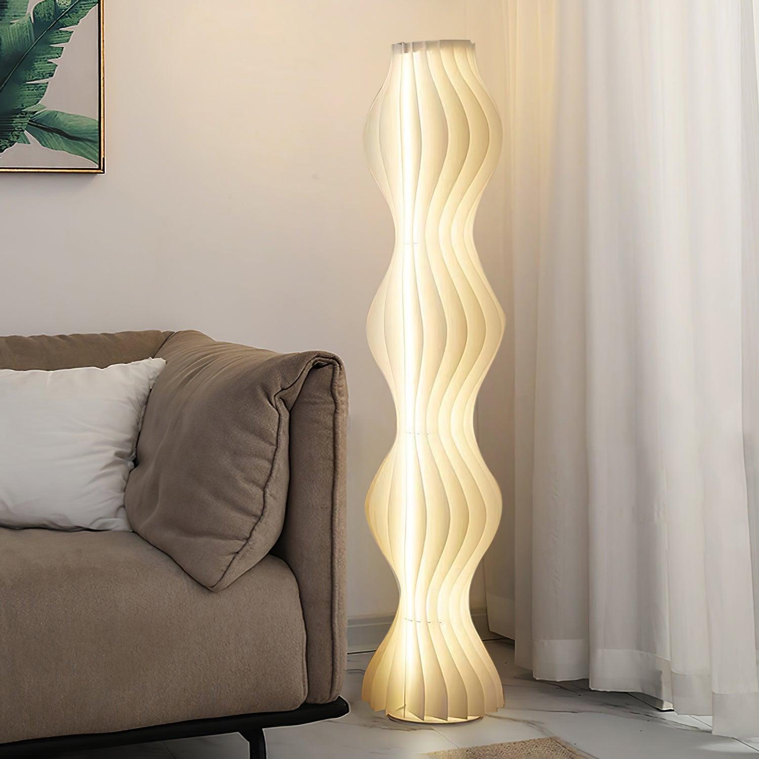 Lámpara de Pie Moderna Vapor con Luz LED Integrada, Acabado Blanco - Ideal para Salón y Espacios Amplios 7
