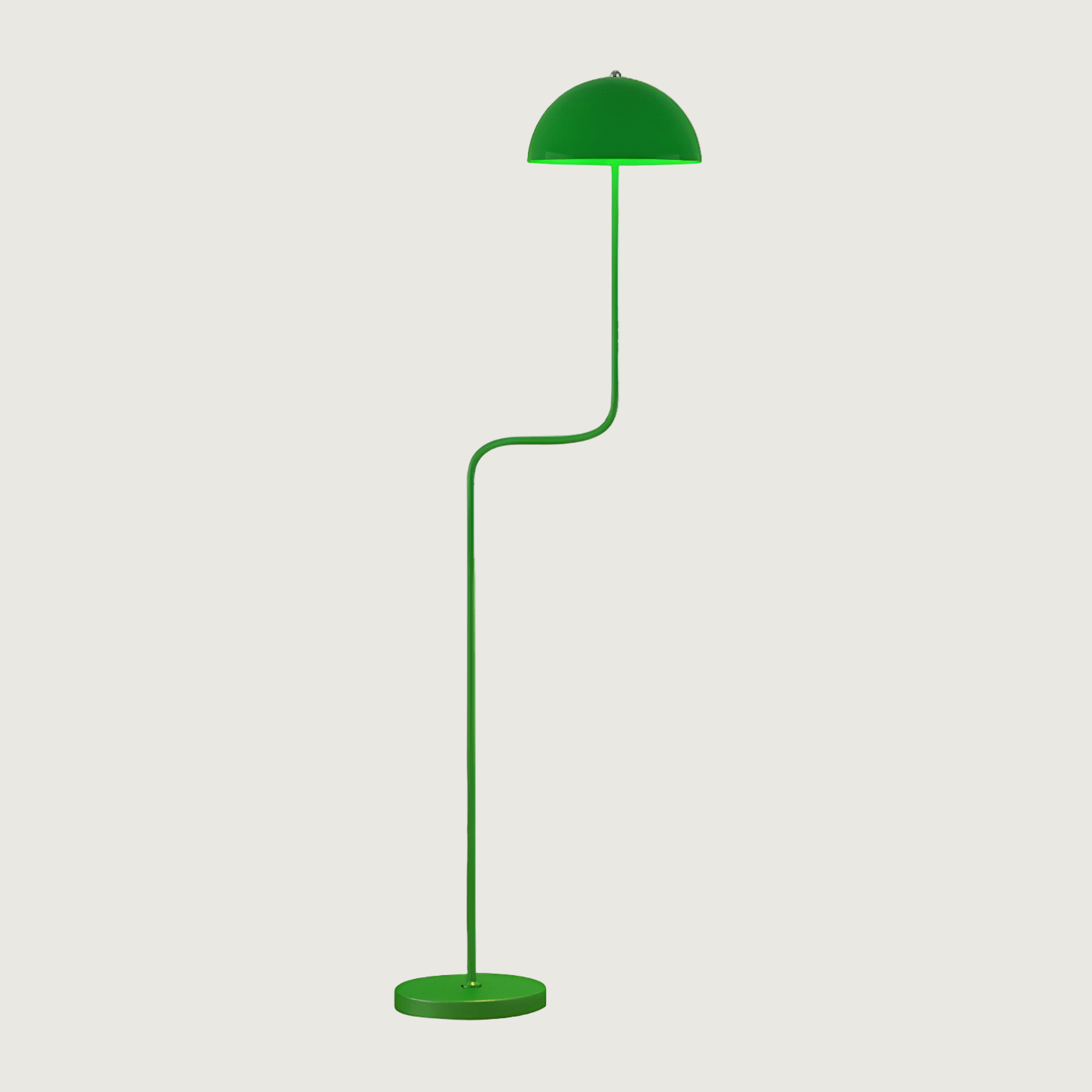 Lámpara de Pie Moderna Verde con Pantalla de Vidrio y Base de Metal – Ideal para Salón y Decoración Interior 1