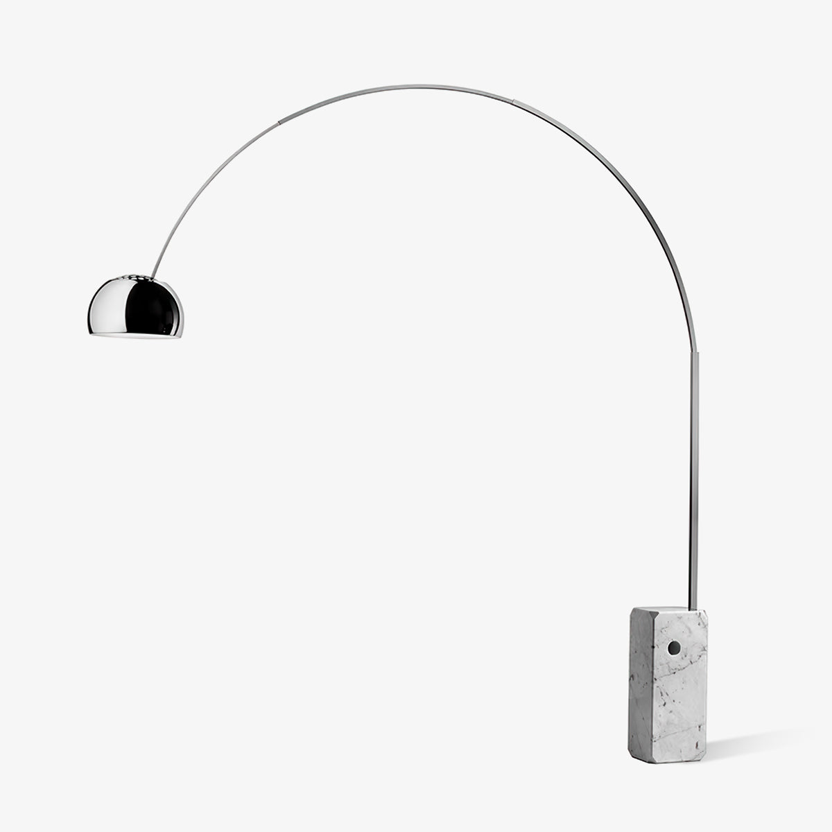 Lámpara de Pie Moderna con Base de Mármol y Acero Inoxidable, Ideal para Salón, Color Negro y Dorado, Varios Tamaños 1