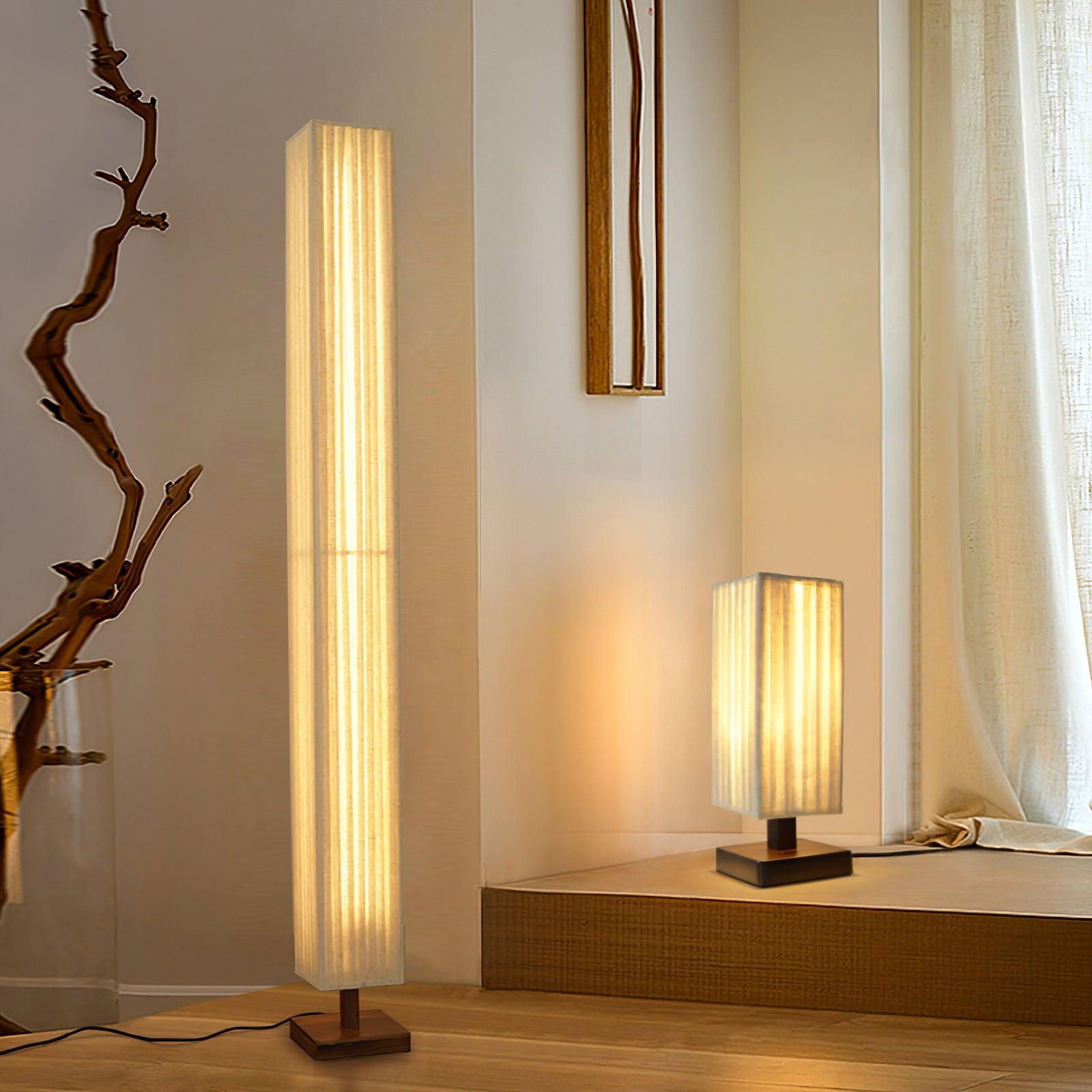 Lámpara de Pie Moderna de Madera con Pantalla Grande y Luz LED Integrada para Sala y Oficina, 120/160 cm 5