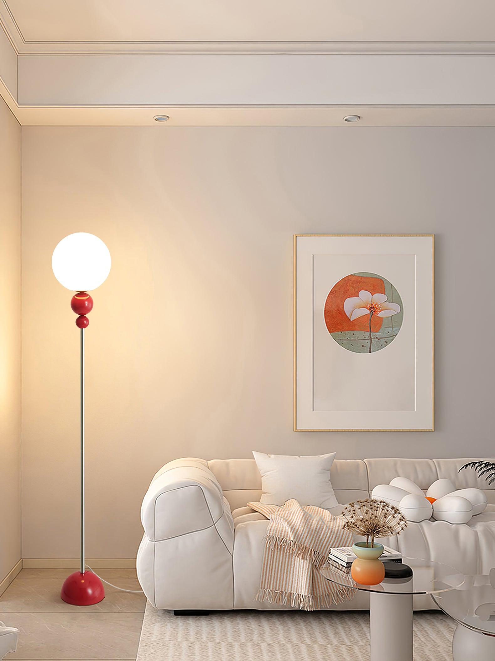 Lámpara de Pie Moderna de Metal y Acrílico con Luz LED – Lámpara de Pie Negra para Salón y Hogar 2