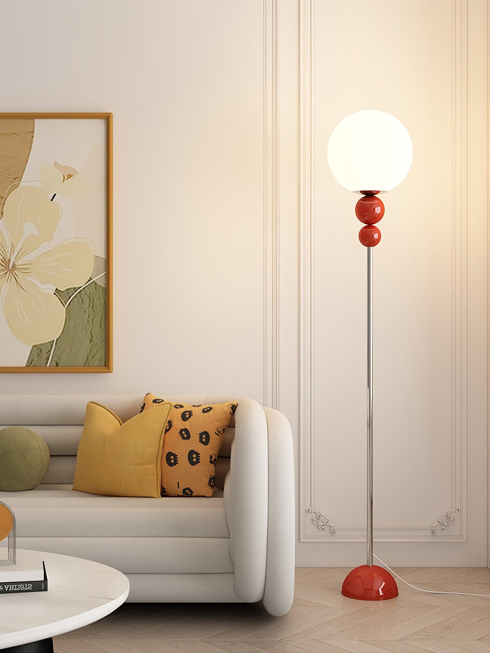 Lámpara de Pie Moderna de Metal y Acrílico con Luz LED – Lámpara de Pie Negra para Salón y Hogar 5