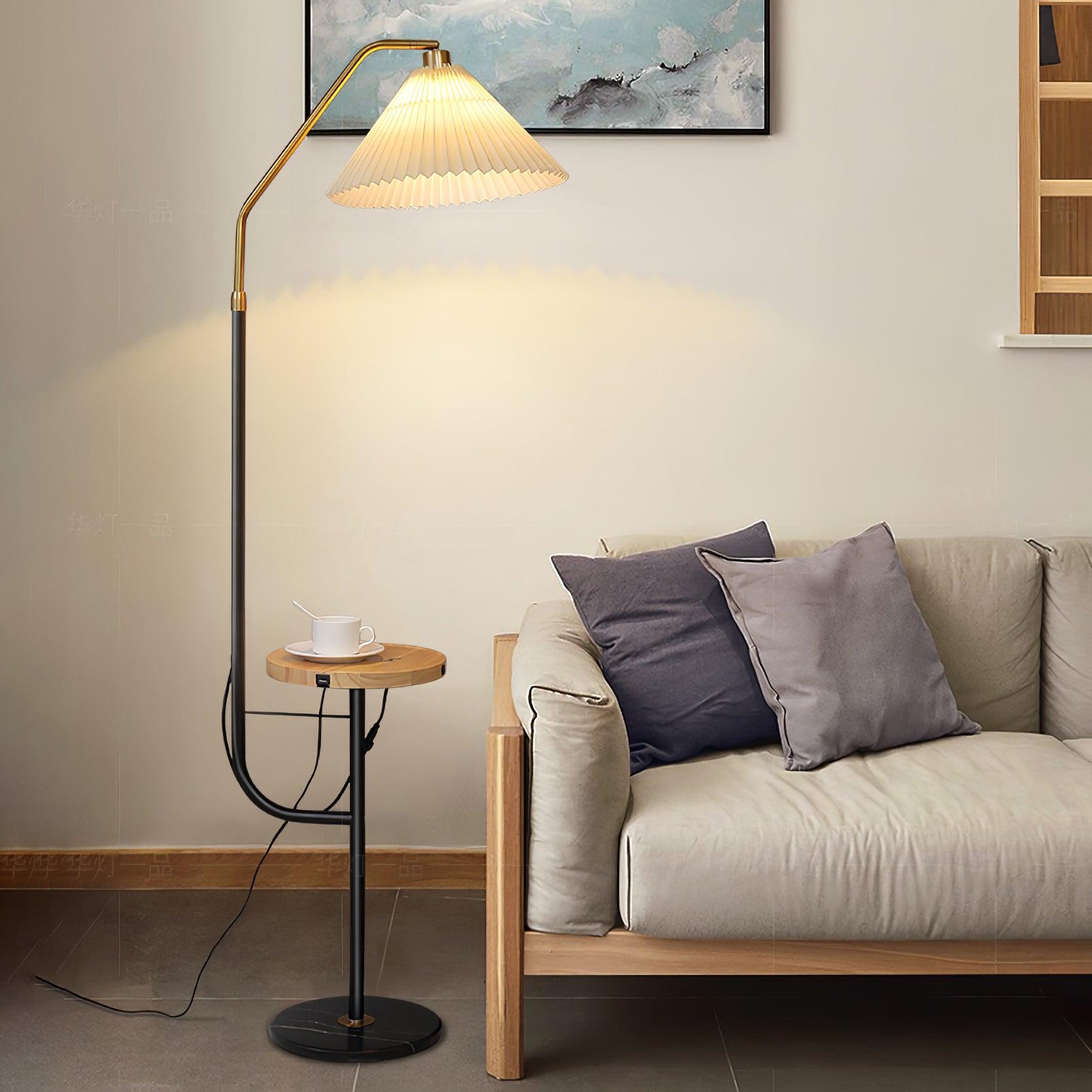 Lámpara de Pie Moderna de Metal y Mármol con Pantallas Beige y Verde – Diseño Elegante y Funcional 6