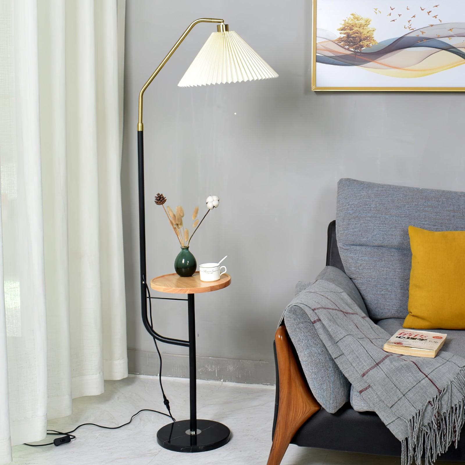 Lámpara de Pie Moderna de Metal y Mármol con Pantallas Beige y Verde – Diseño Elegante y Funcional 8
