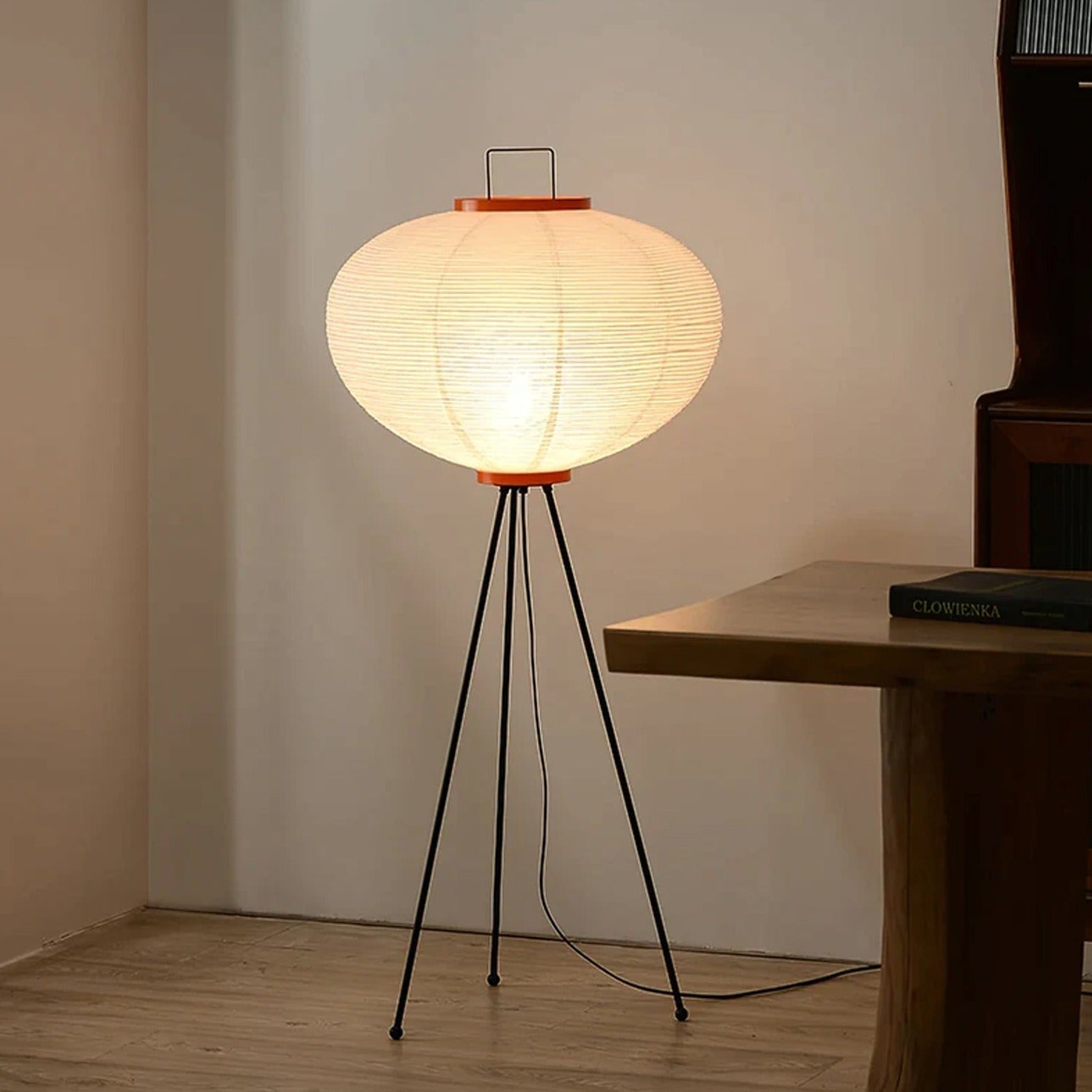 Lámpara de Pie Moderna de Papel de Arroz, Diseño Elegante y Minimalista para Salón, Altura de 120-190 cm 0