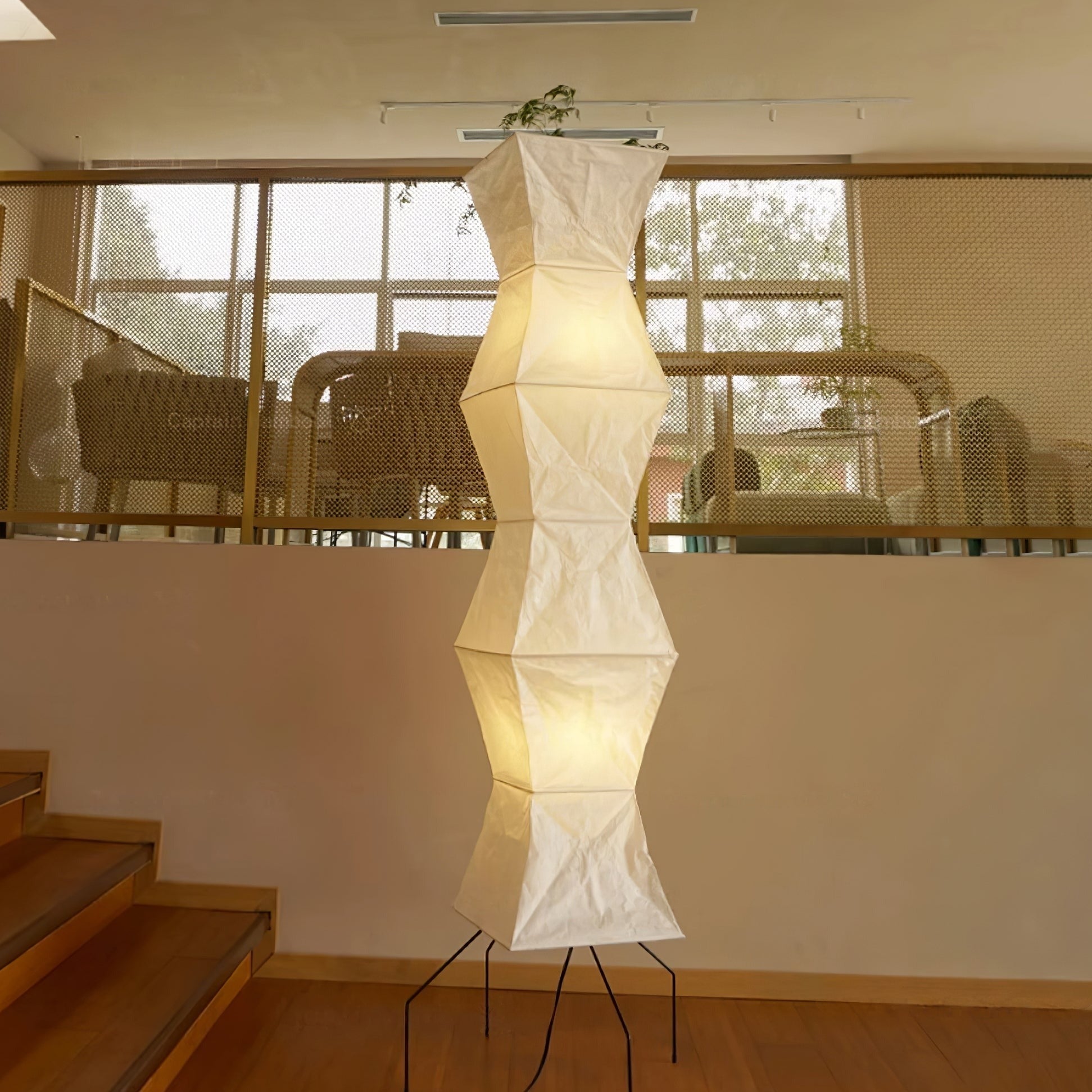 Lámpara de Pie Moderna de Papel de Arroz, Diseño Elegante y Minimalista para Salón, Altura de 120-190 cm 10