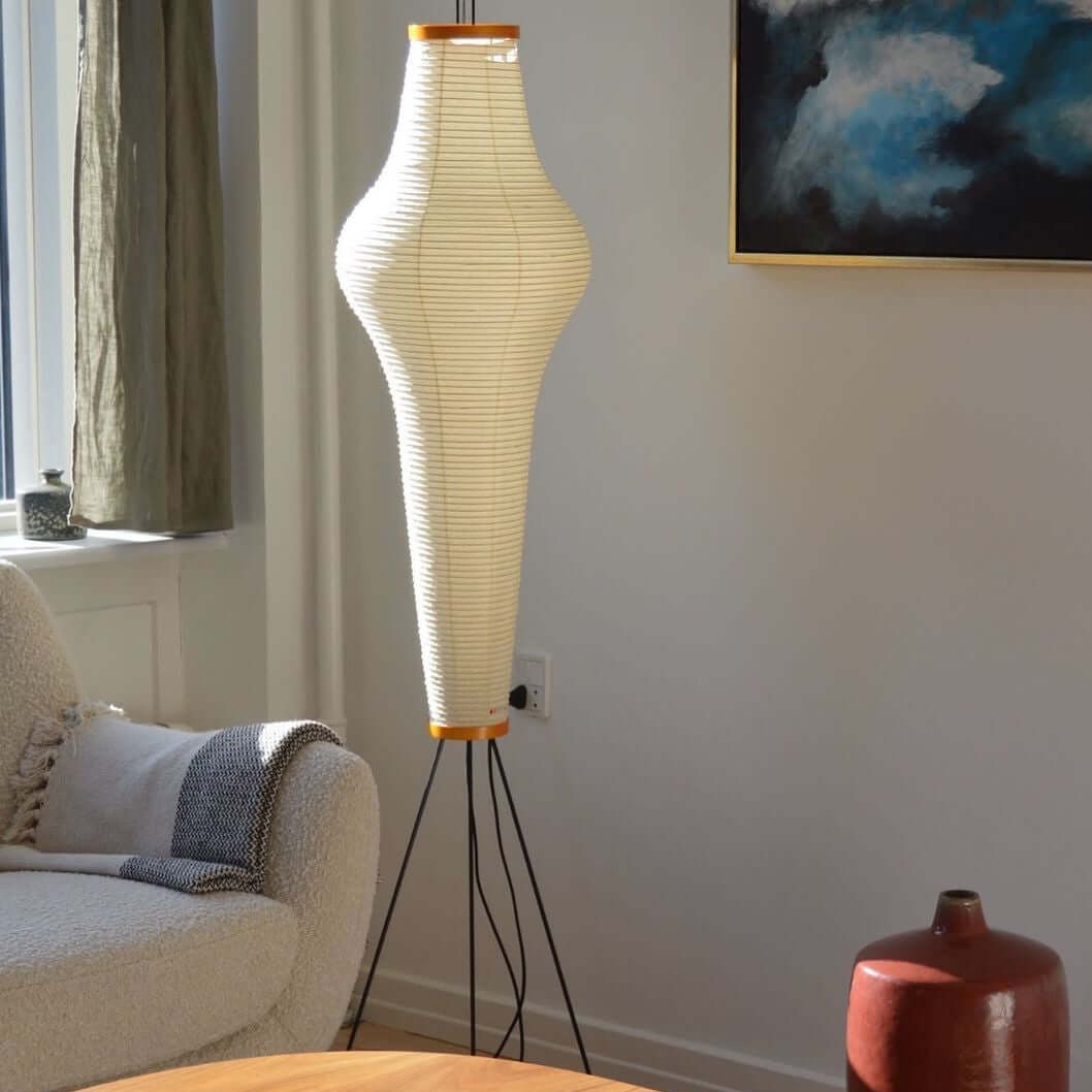 Lámpara de Pie Moderna de Papel de Arroz, Diseño Elegante y Minimalista para Salón, Altura de 120-190 cm 9