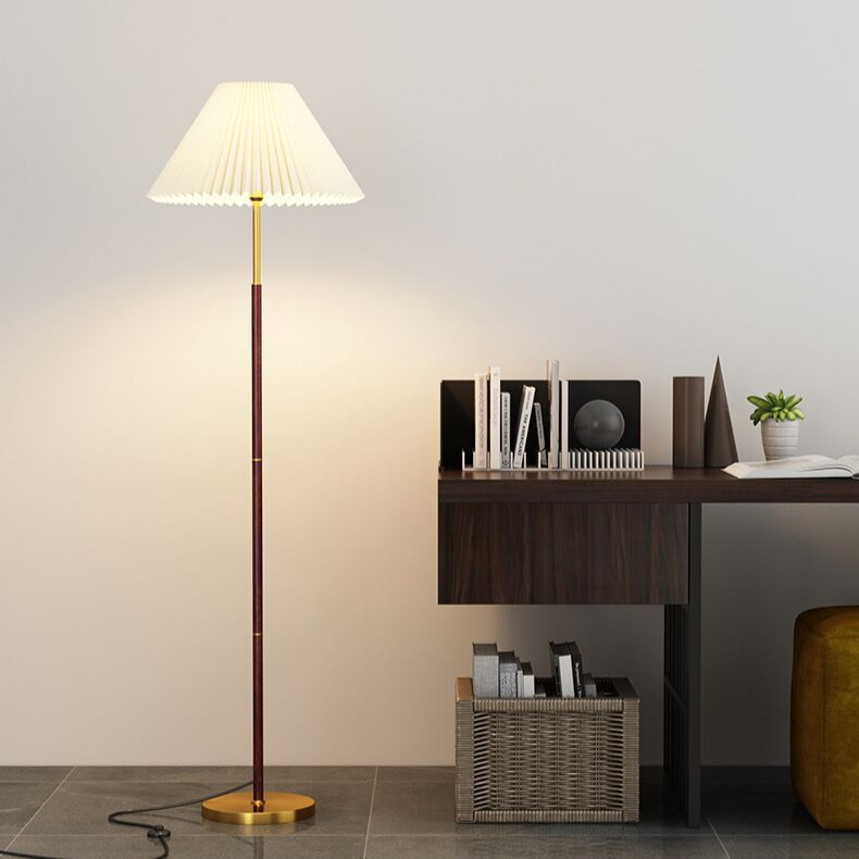 Lámpara de Pie Moderna de Papel de Arroz con Luz Suave para Salón y Dormitorio - 168 cm, Blanco y Marrón, Eficiencia Energética LED 2