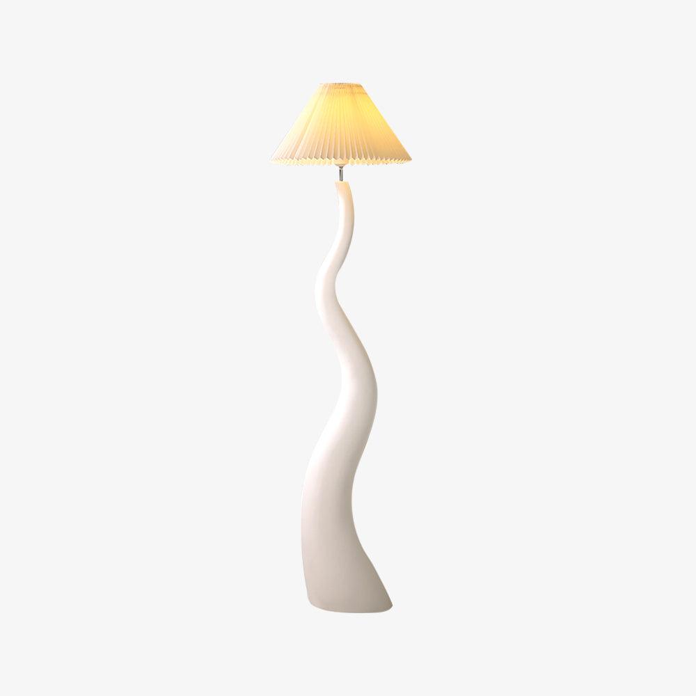 Lámpara de Pie Moderna en Resina y Tela, Diseño Orgánico de 165 cm para Salón y Espacios Amplios 7