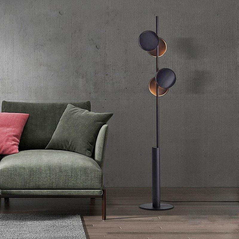 Lámpara de Pie Modular Negra con Dimming Inalámbrico y Diseño Personalizable para Salón 2