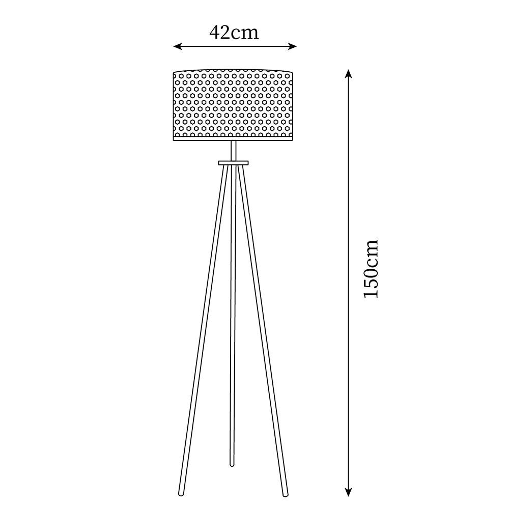 Lámpara de Pie Morenci con Pantalla de Mimbre y Diseño Minimalista – Elegante y Rústica 5