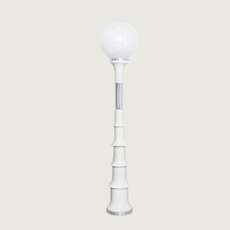 Lámpara de Pie Murano Vintage de Diseño Único con Acabado en Blanco y Cromo 0