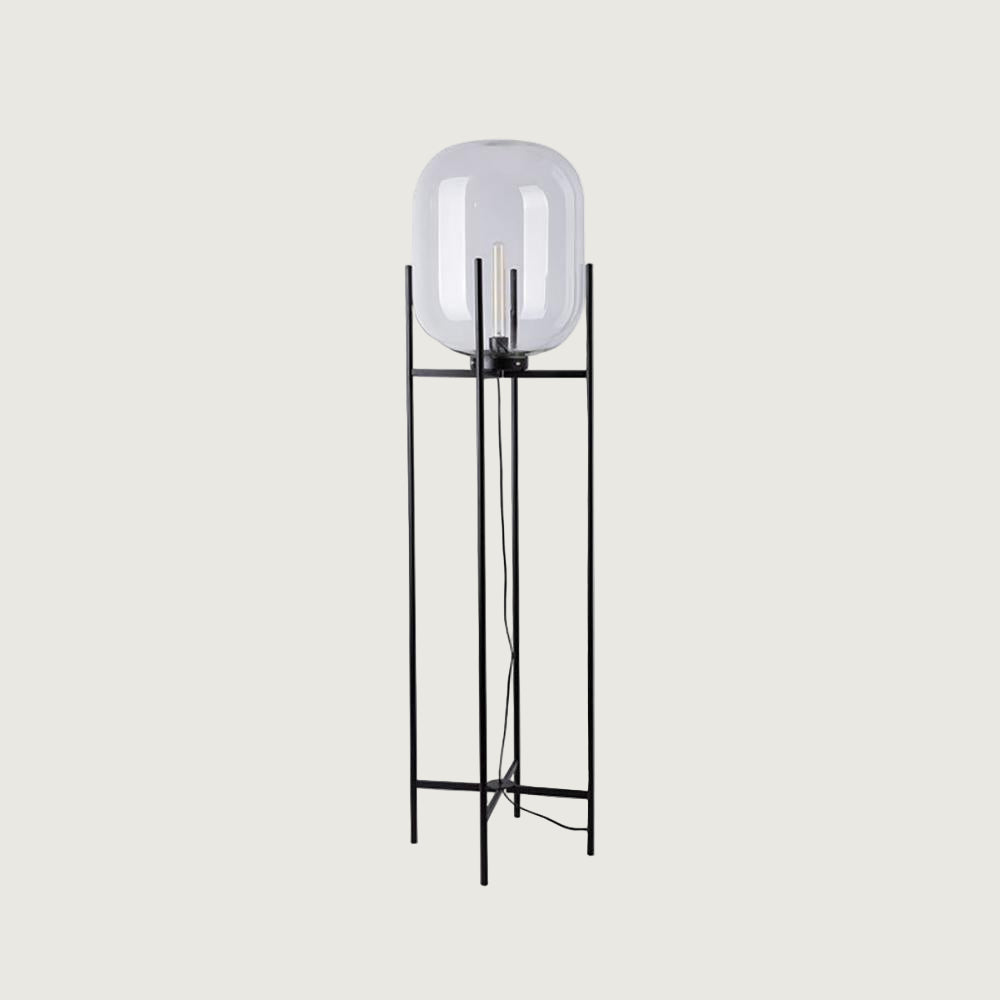 Lámpara de Pie Oda de Vidrio Soplado a Mano con Base de Metal – Disponible en Varios Colores 0