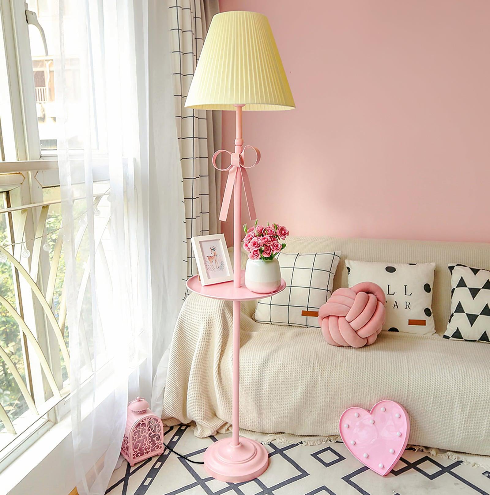 Lámpara de Pie Sara Ribbon con Diseño Moderno y Bandeja – Cuerpo de Metal, 160 cm de Altura 7