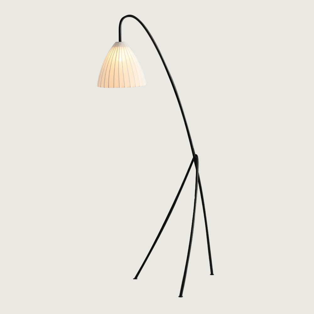 Lámpara de Pie Trípode Moderna Negra con Pantalla de Tela – Ideal para Sala y Dormitorio, Estilo Elegante y Funcional 1