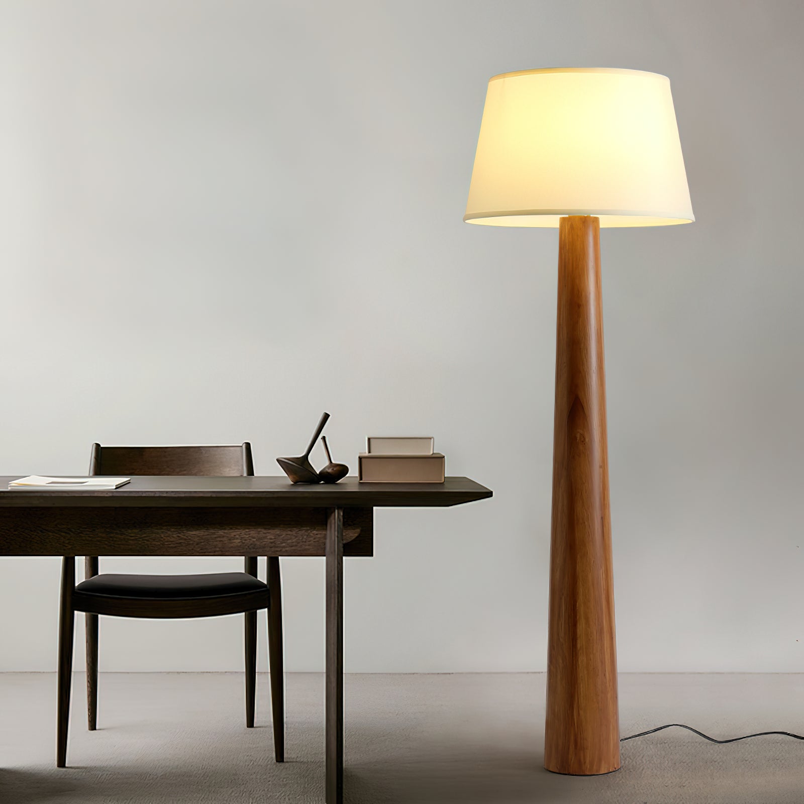 Lámpara de Pie de Madera Malva Minimalista para Salón – Iluminación Moderna y Acogedora 2