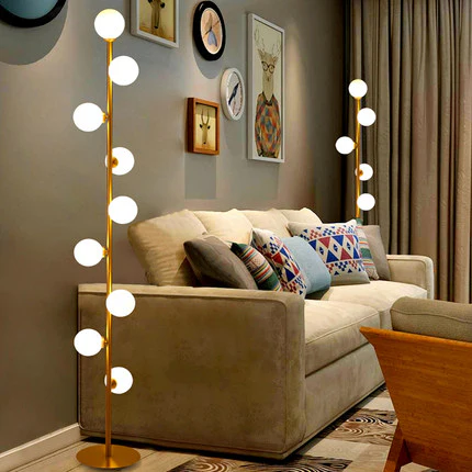 Lámpara de Pie de Vidrio Nórdica con Diseño Minimalista y Elegante – Ideal para Interiores Modernos 7