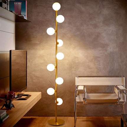 Lámpara de Pie de Vidrio Nórdica con Diseño Minimalista y Elegante – Ideal para Interiores Modernos 8