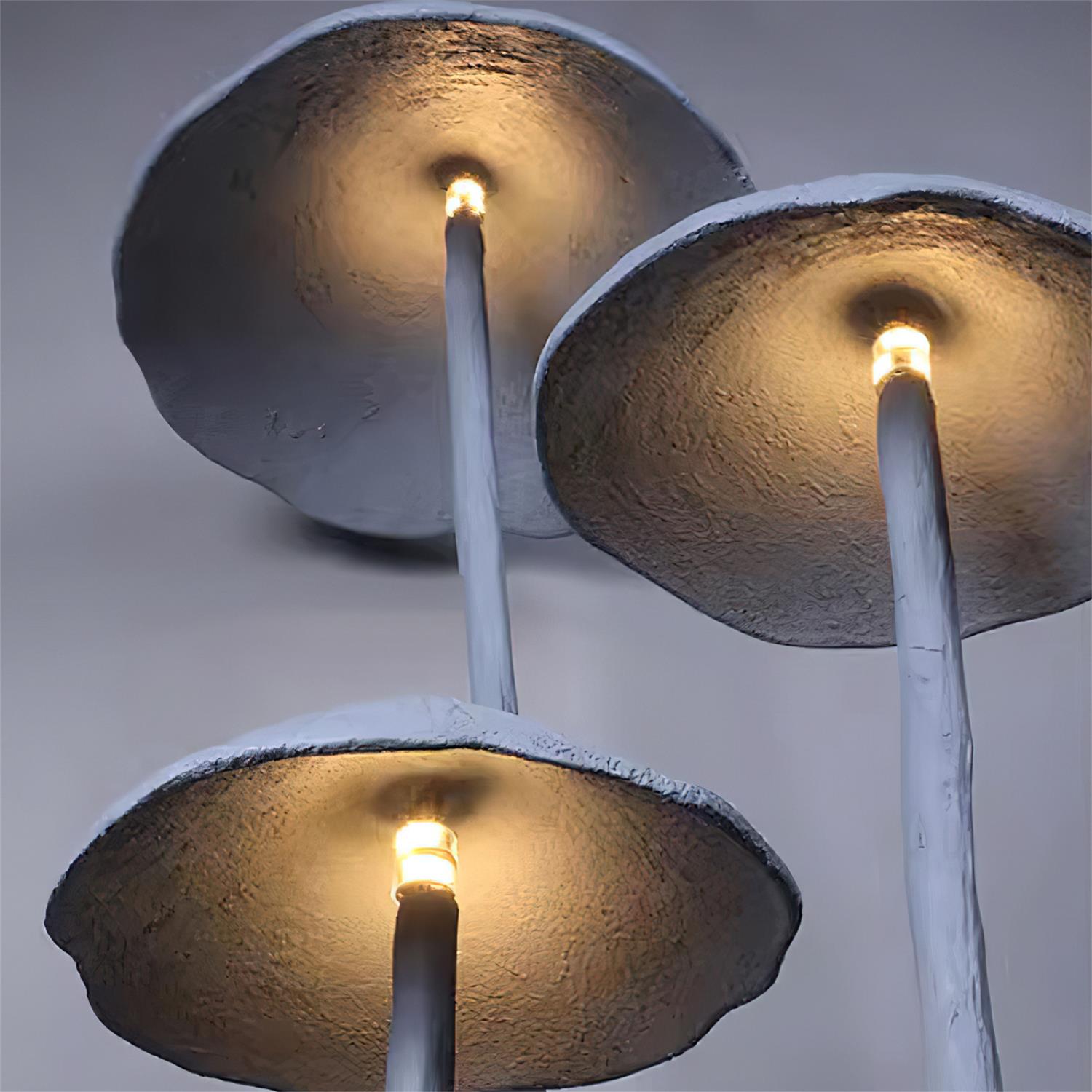 Lámpara de Suelo Escultura de Hongo LED para Salón – Diseño Natural en Gris, Verde y Blanco, Altura 186cm 8