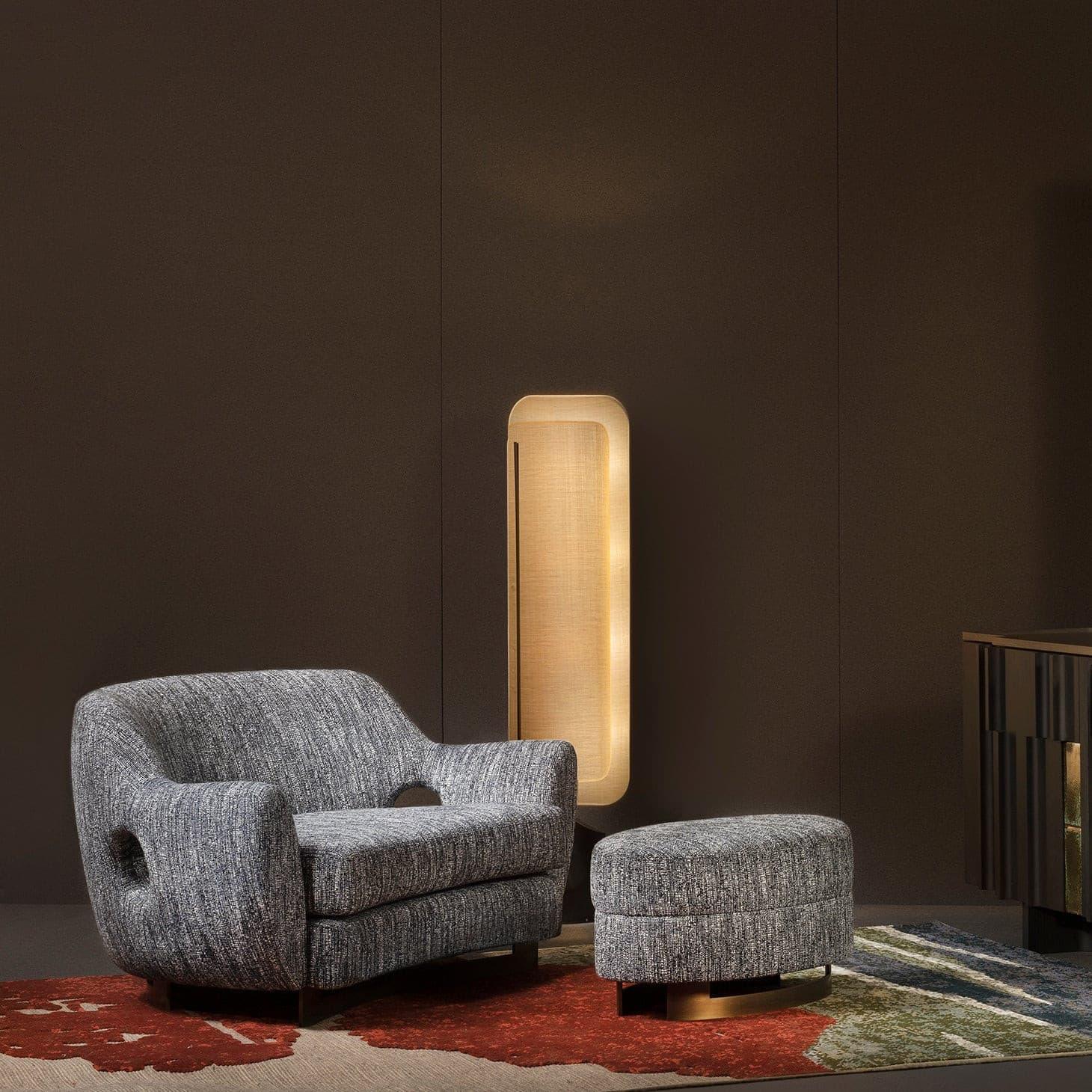 Lámpara de Suelo Moderna Ibiza con Base de Abaca y Pantalla de Lino – Altura 158 cm 2