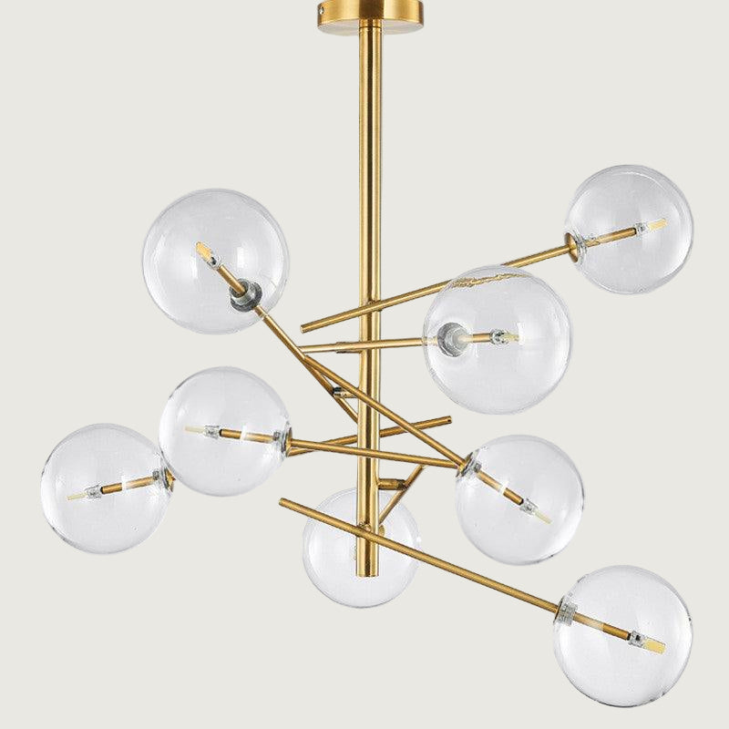 Lámpara de Suspensión Bolle con Esferas de Cristal y Luz LED – Personalizable en Altura 9