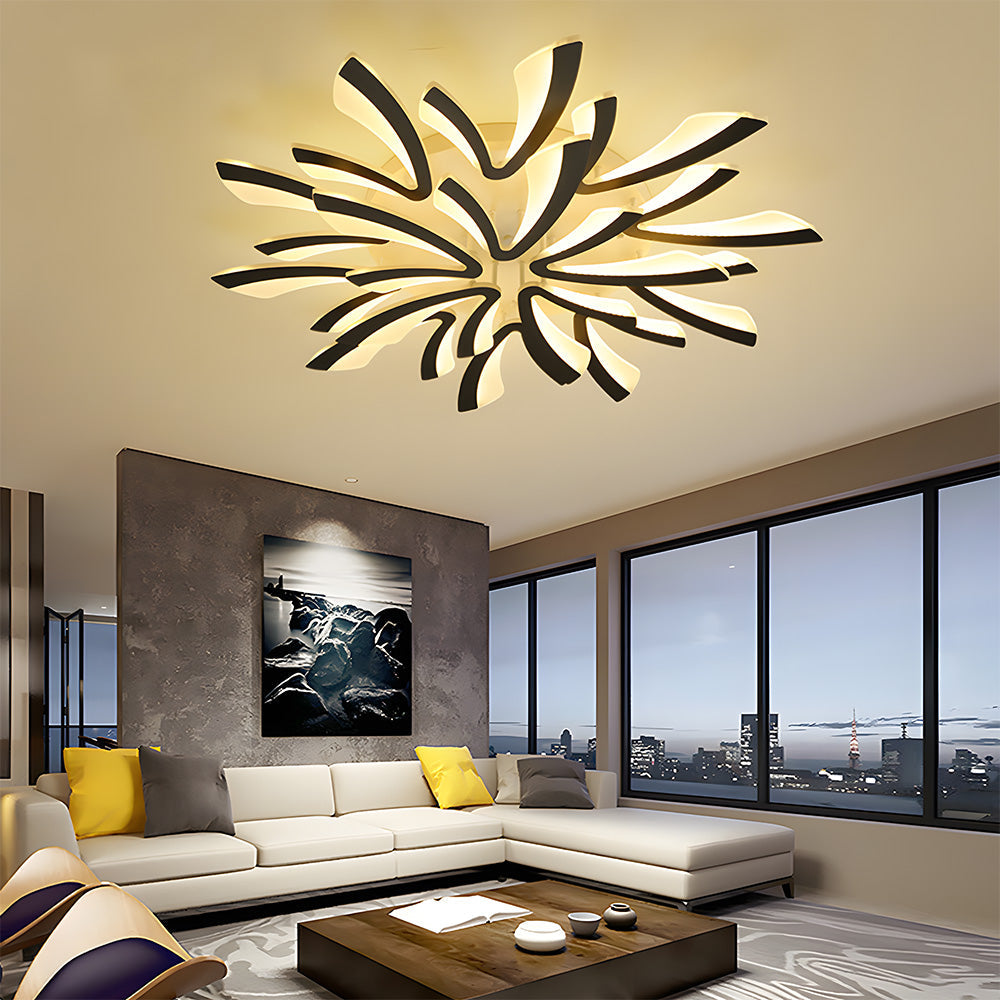 Lámpara de Techo Acrílica en Diseño de Pétalos para Sala de Estar – Iluminación Moderna y Elegante 11