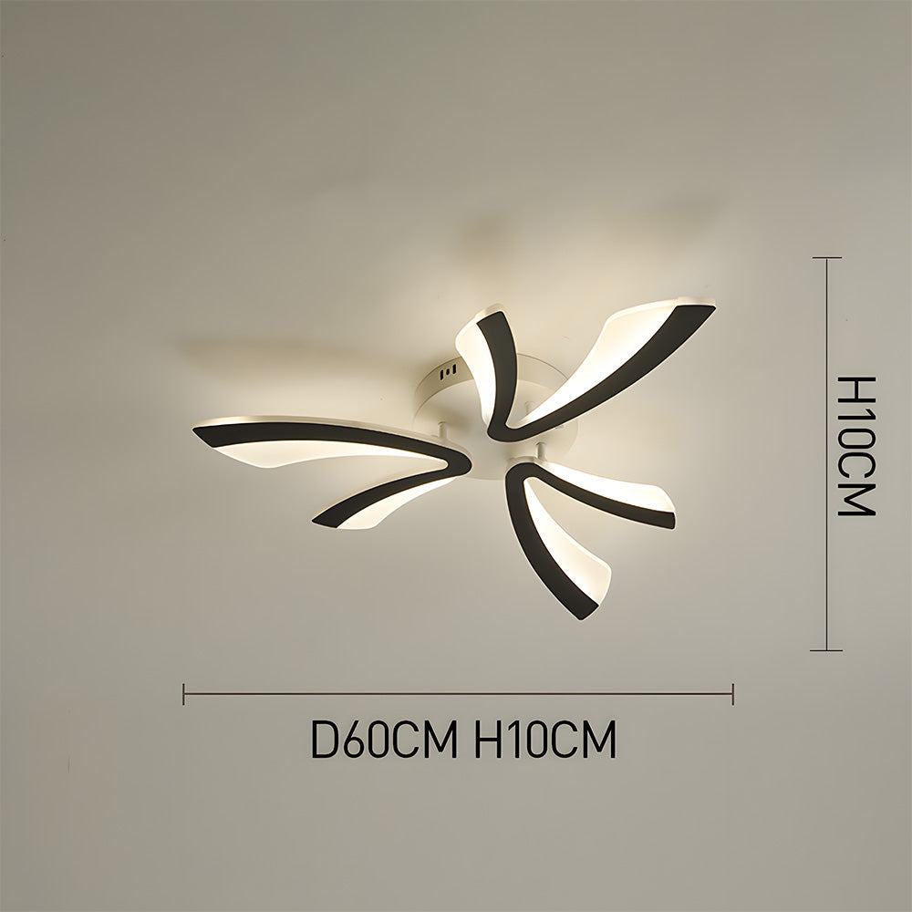 Lámpara de Techo Acrílica en Diseño de Pétalos para Sala de Estar – Iluminación Moderna y Elegante 1