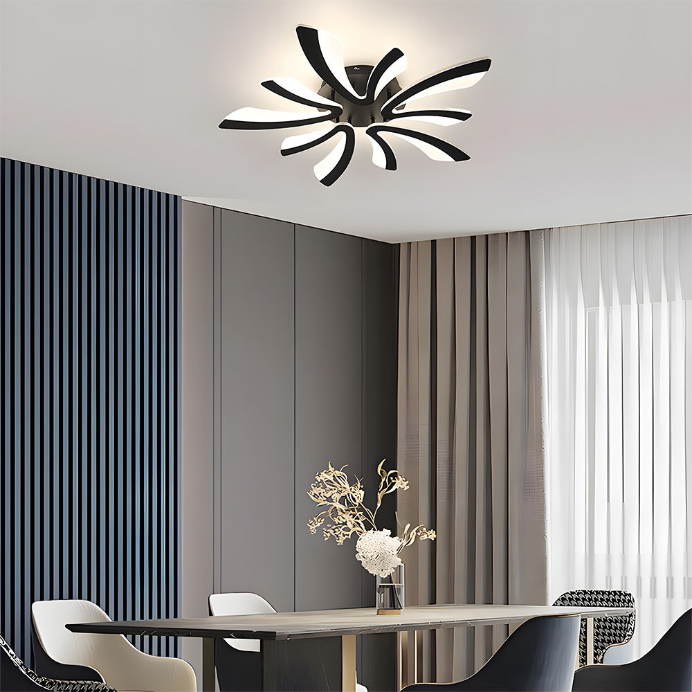 Lámpara de Techo Acrílica en Diseño de Pétalos para Sala de Estar – Iluminación Moderna y Elegante 3