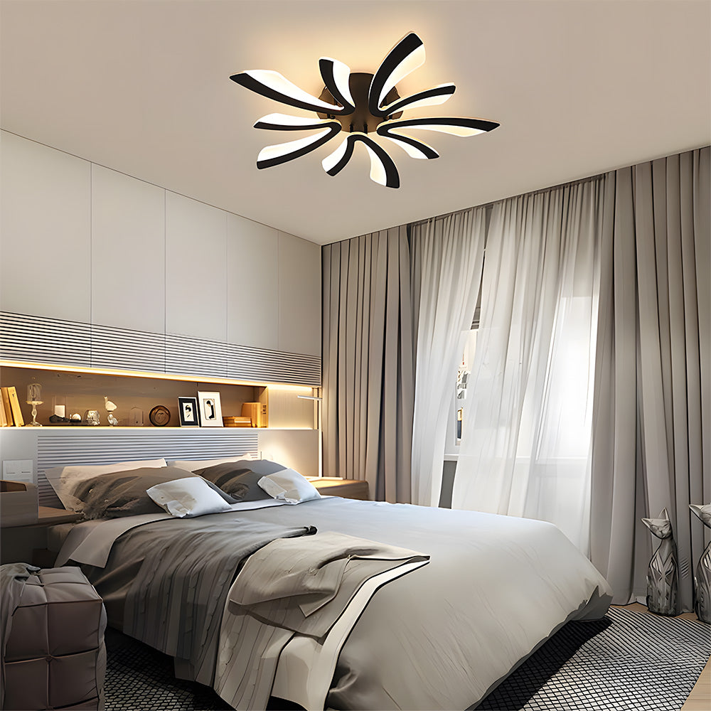 Lámpara de Techo Acrílica en Diseño de Pétalos para Sala de Estar – Iluminación Moderna y Elegante 7