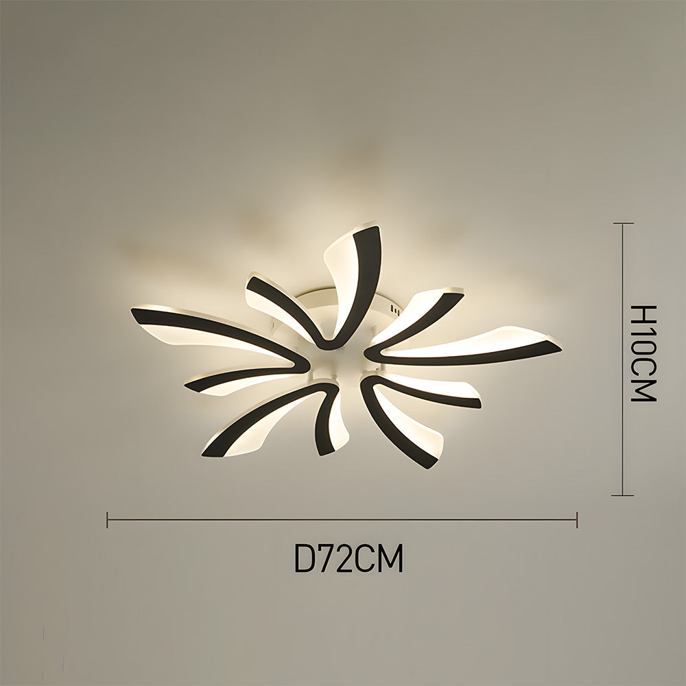 Lámpara de Techo Acrílica en Diseño de Pétalos para Sala de Estar – Iluminación Moderna y Elegante 8
