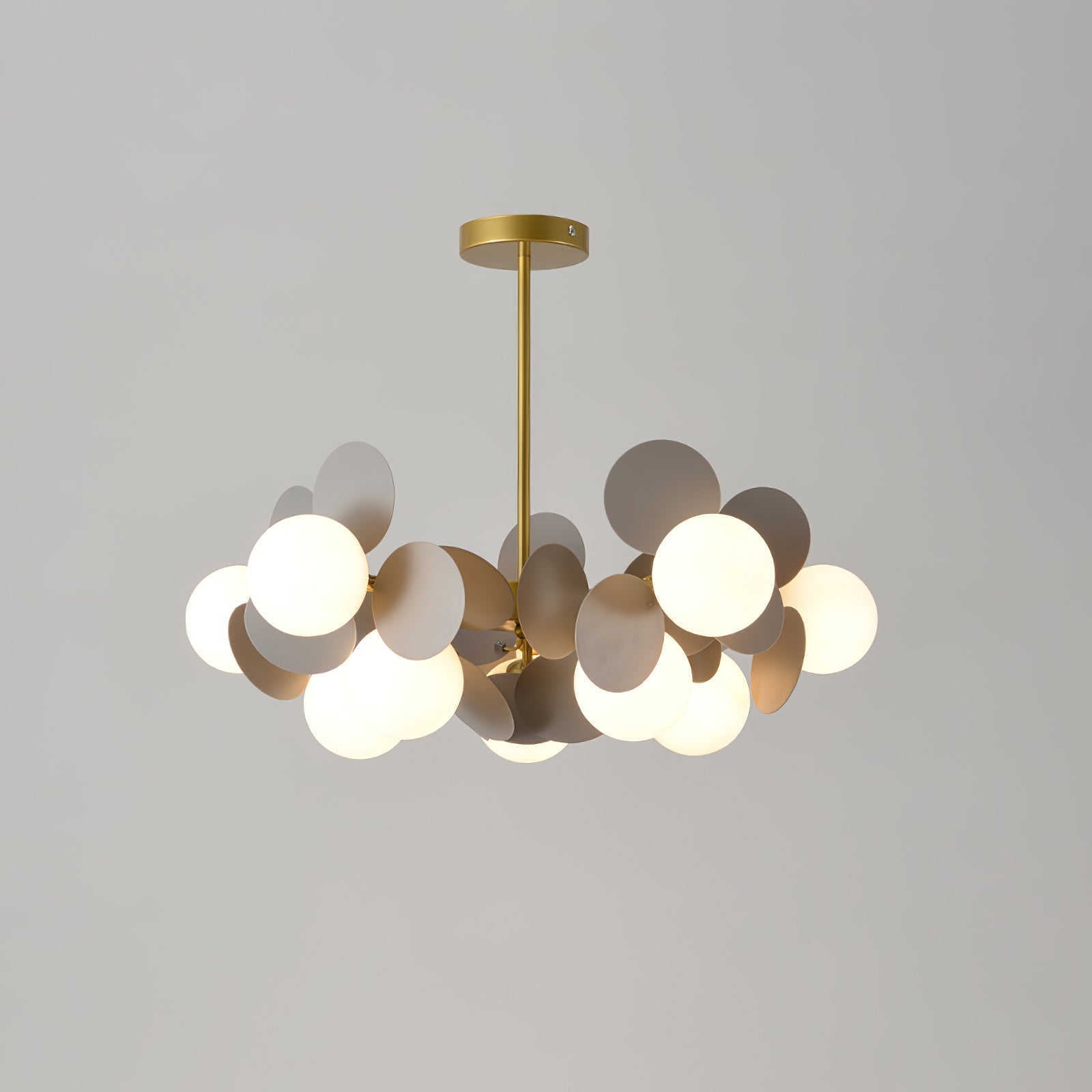 Lámpara de Techo Estilo Árbol Off White con 8-15 Luces, Diseño Geométrico y Botánico, Ideal para Iluminación Moderna y Ambiental 14