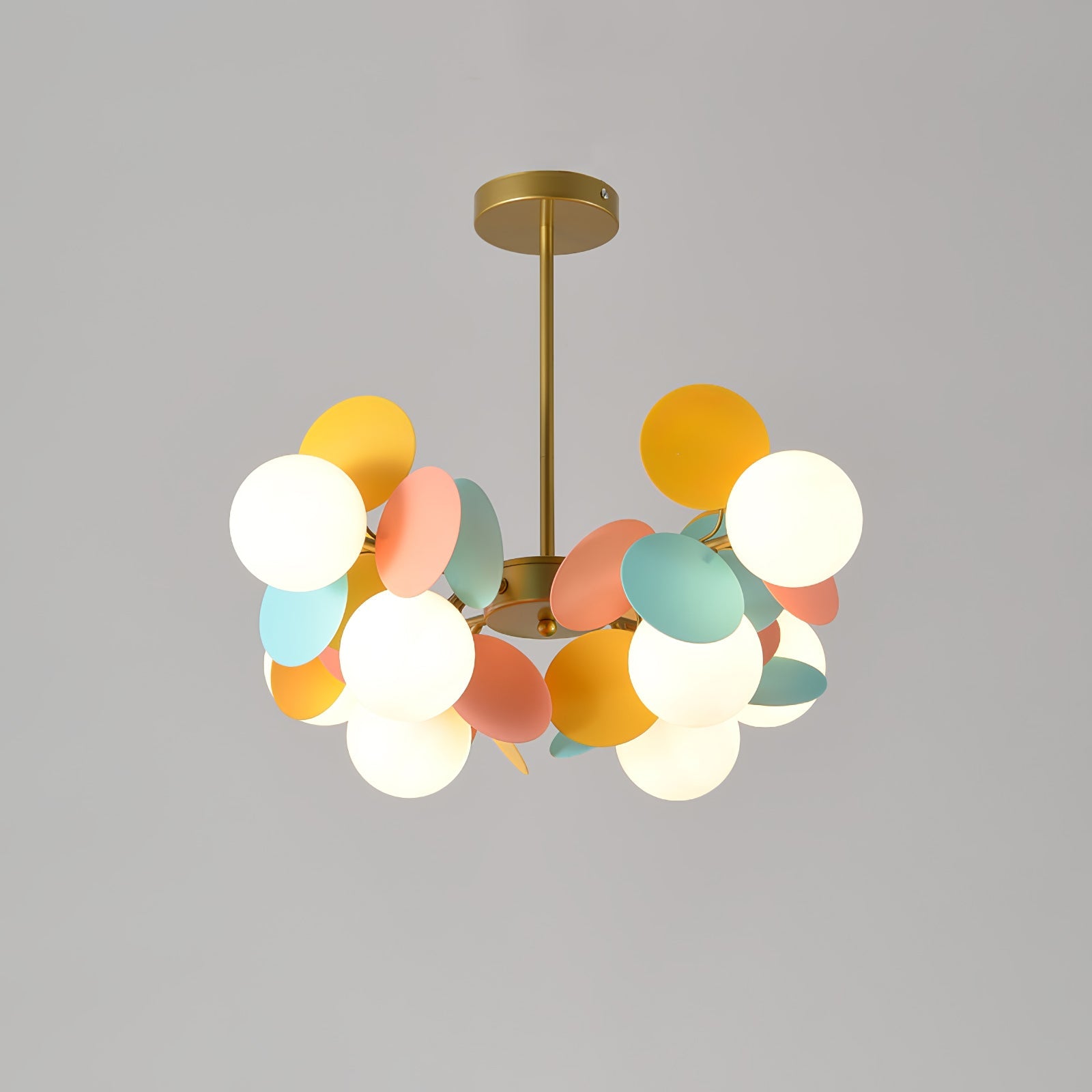 Lámpara de Techo Estilo Árbol Off White con 8-15 Luces, Diseño Geométrico y Botánico, Ideal para Iluminación Moderna y Ambiental 16