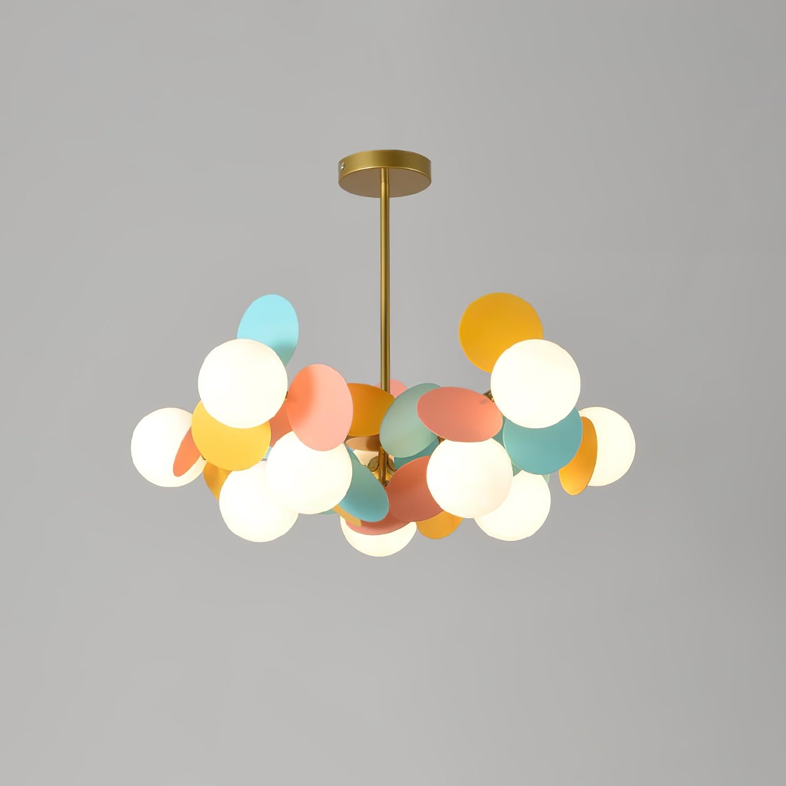 Lámpara de Techo Estilo Árbol Off White con 8-15 Luces, Diseño Geométrico y Botánico, Ideal para Iluminación Moderna y Ambiental 17