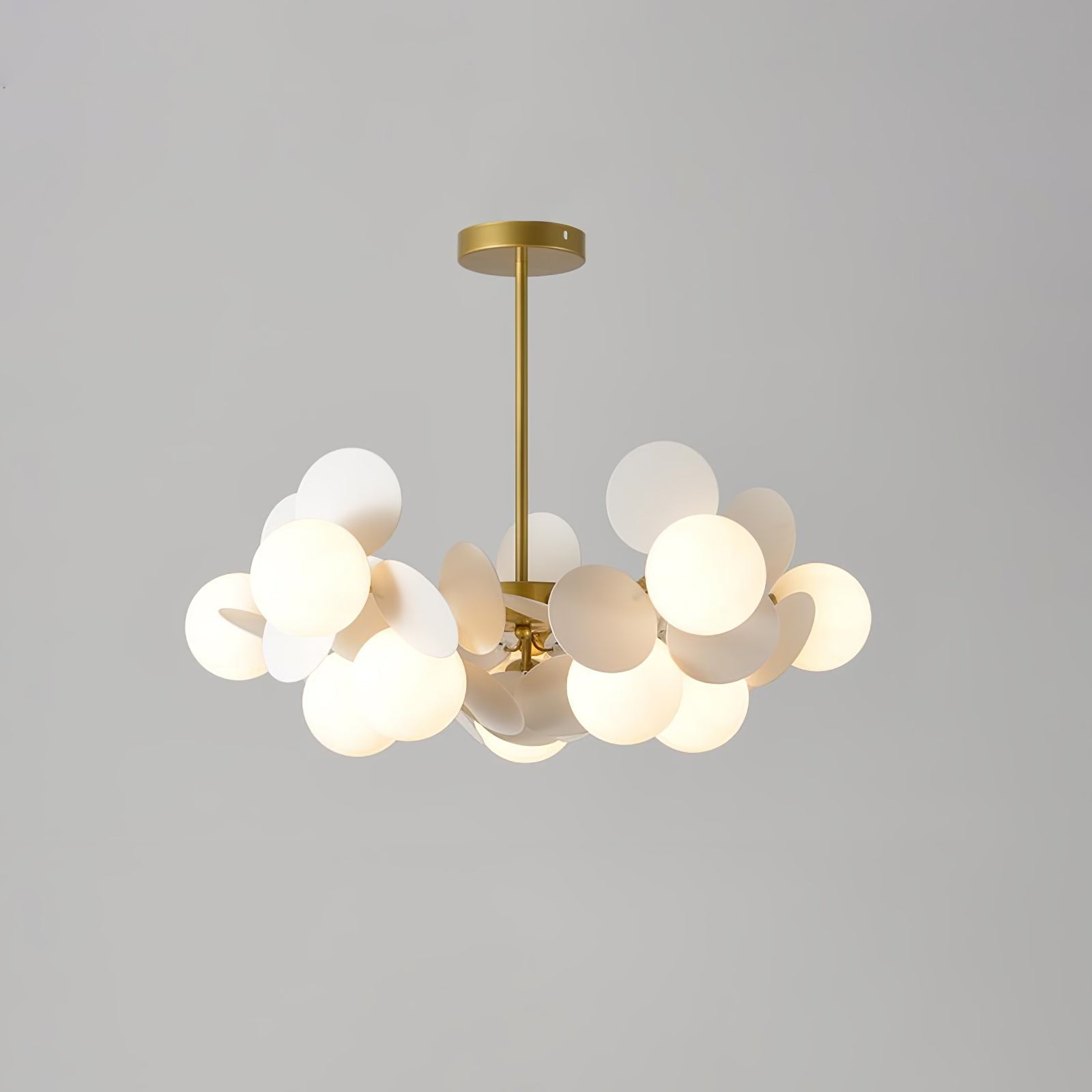 Lámpara de Techo Estilo Árbol Off White con 8-15 Luces, Diseño Geométrico y Botánico, Ideal para Iluminación Moderna y Ambiental 9