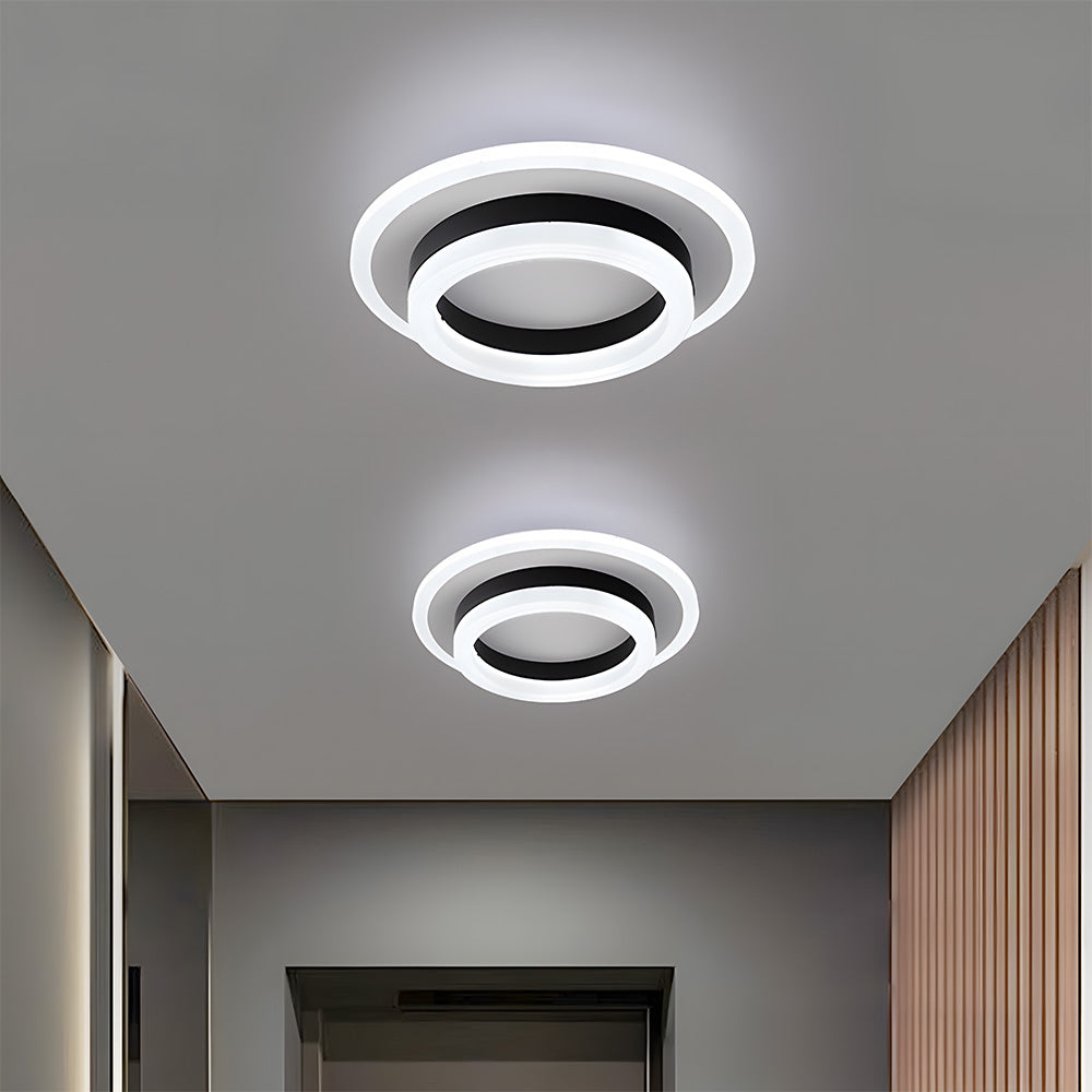 Lámpara de Techo LED Art Deco, Eficiencia Energética 24W, Luz Cálida 1920 Lúmenes, Ideal para Pasillos y Espacios Compactos 12