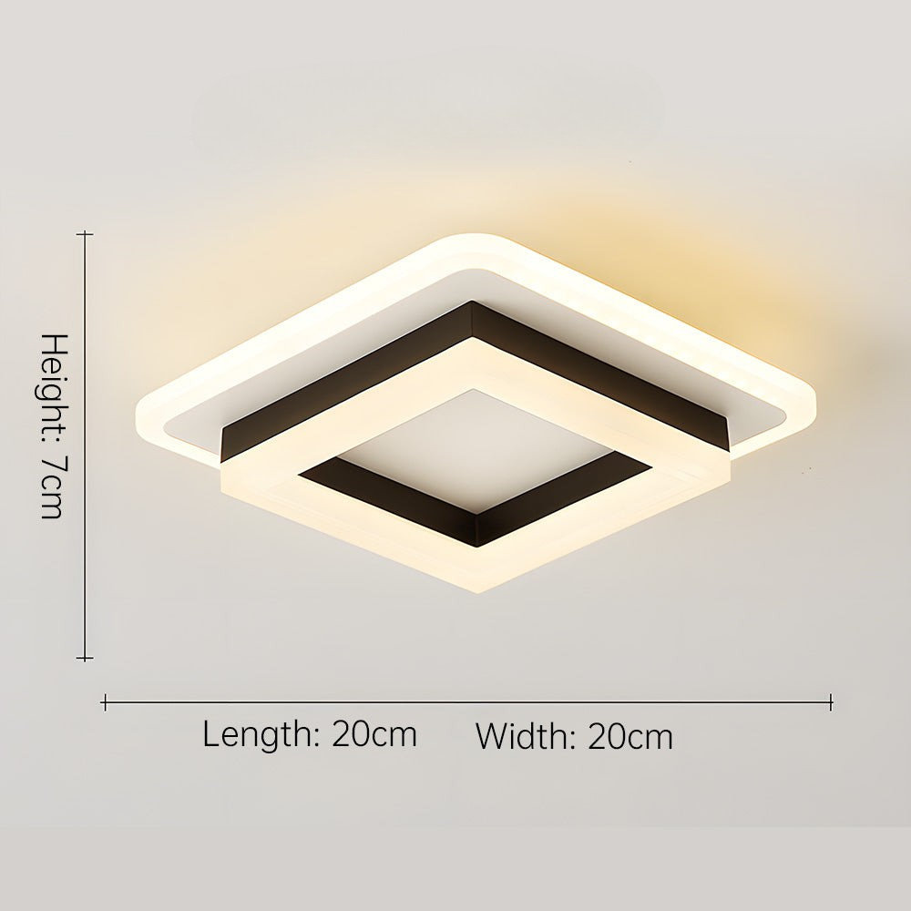 Zorela - Lámpara de Techo LED Art Deco - Eficiencia Energética 24W Luz Cálida 1920 Lúmenes - Ideal para Pasillos y Espacios Compactos