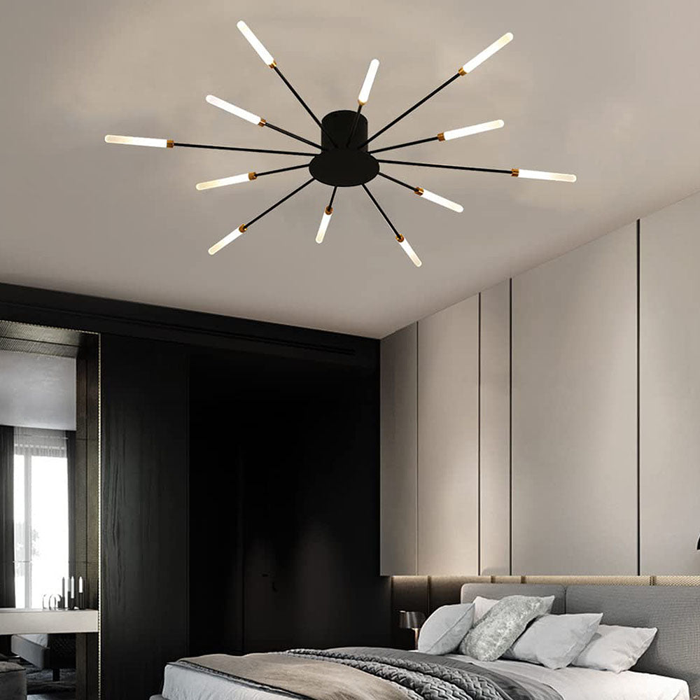 Lámpara de Techo LED Creativa de Múltiples Cabezas para Dormitorio - Iluminación Moderna y Eficiente en Hierro 0