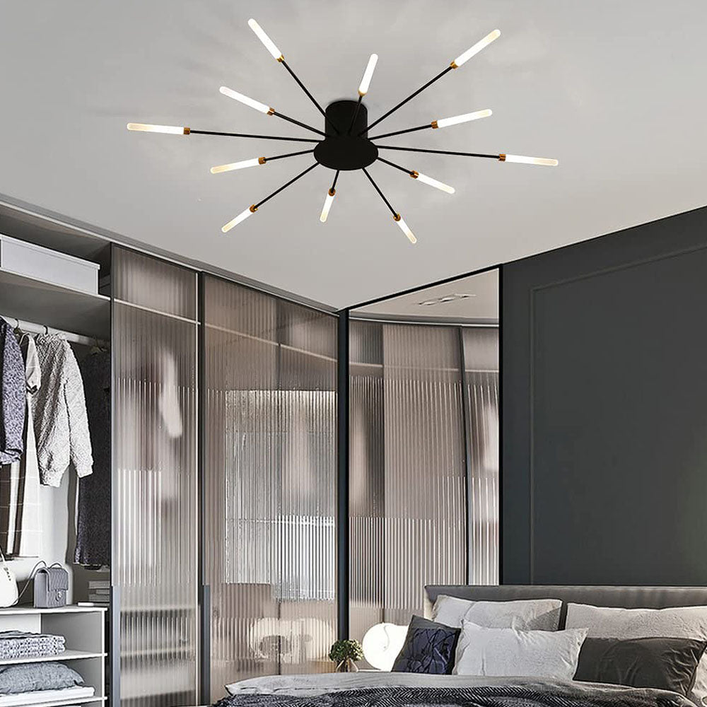 Lámpara de Techo LED Creativa de Múltiples Cabezas para Dormitorio - Iluminación Moderna y Eficiente en Hierro 1