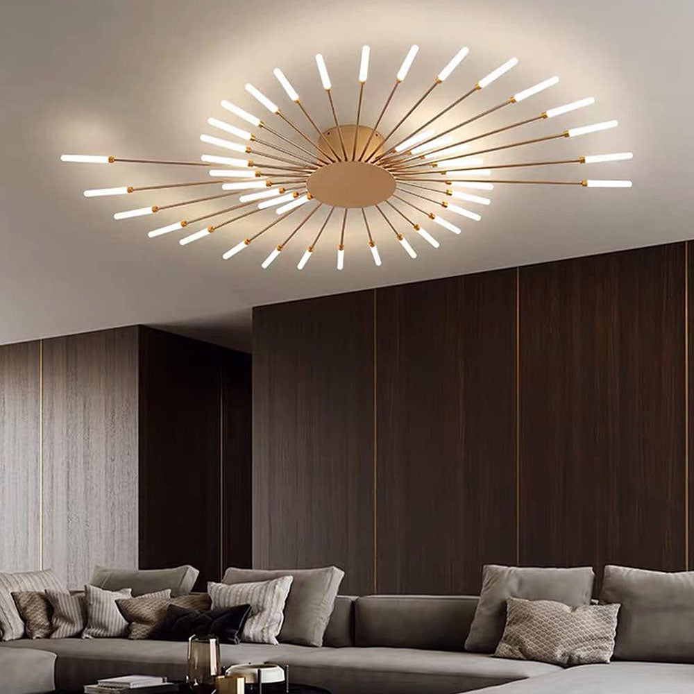 Lámpara de Techo LED Creativa de Múltiples Cabezas para Dormitorio - Iluminación Moderna y Eficiente en Hierro 11